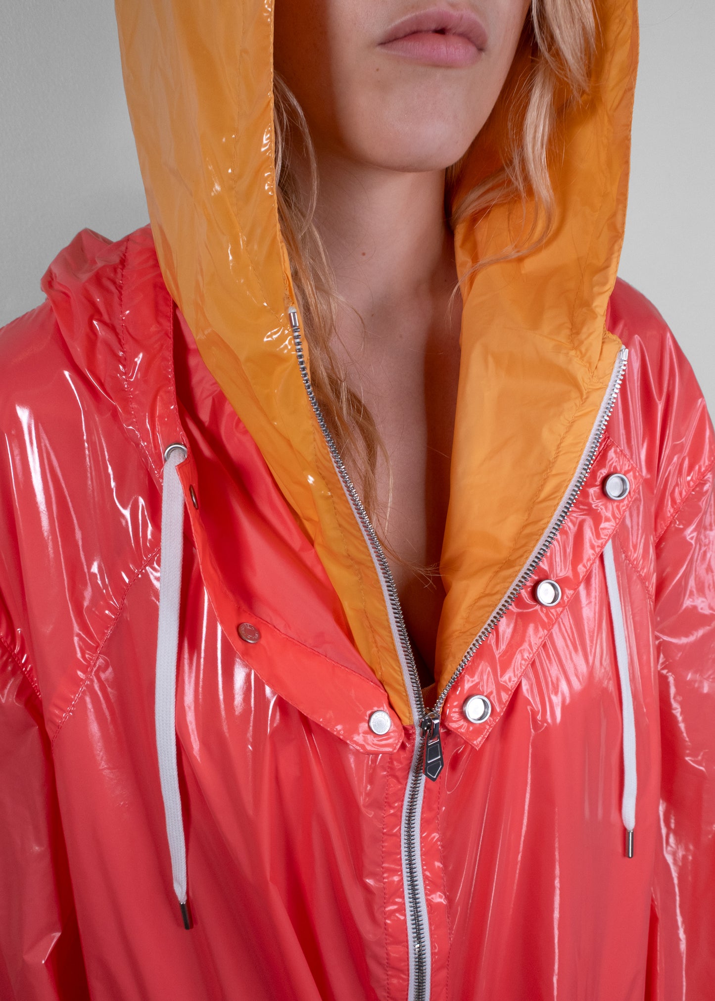 Hermès Two-Tone Vinyl Hooded Raincoat
