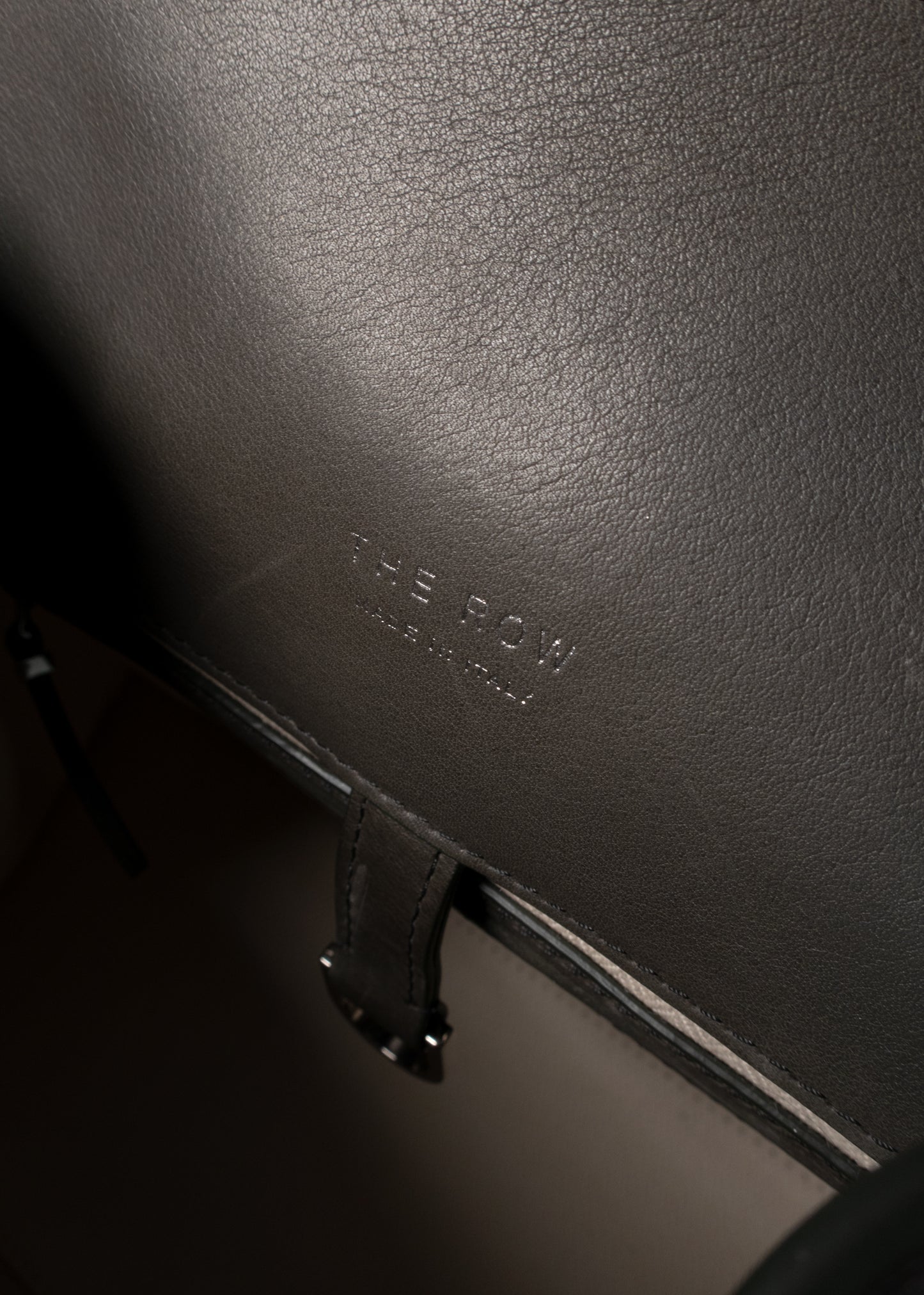 The Row Soft Margaux 12 Tote in Saddle Leather