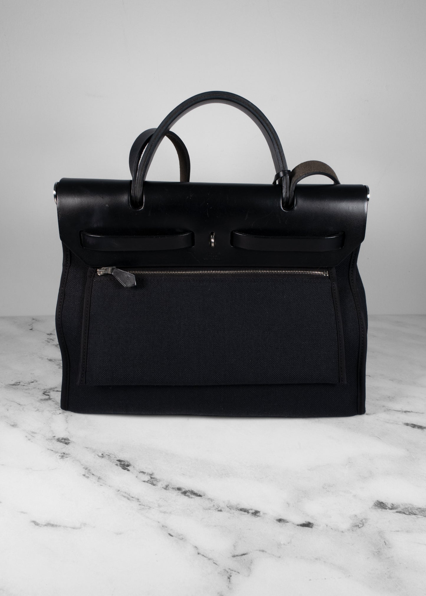 Hermès Military Toile Vache Hunter Herbag