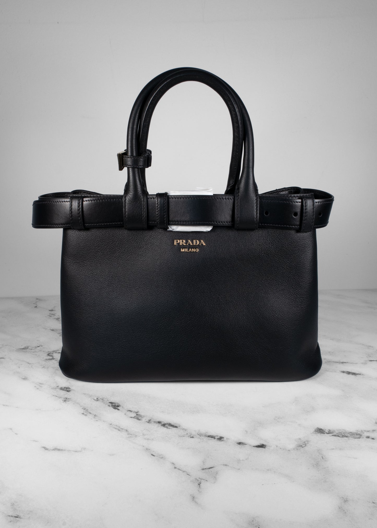 Prada Medium Soft Grain Bag w/ Belt