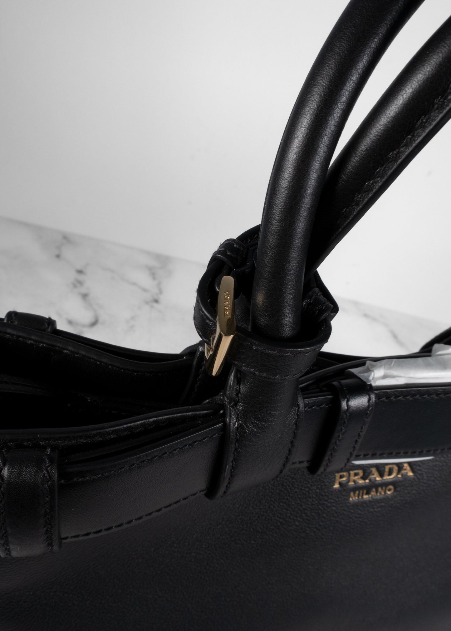 Prada Medium Soft Grain Bag w/ Belt