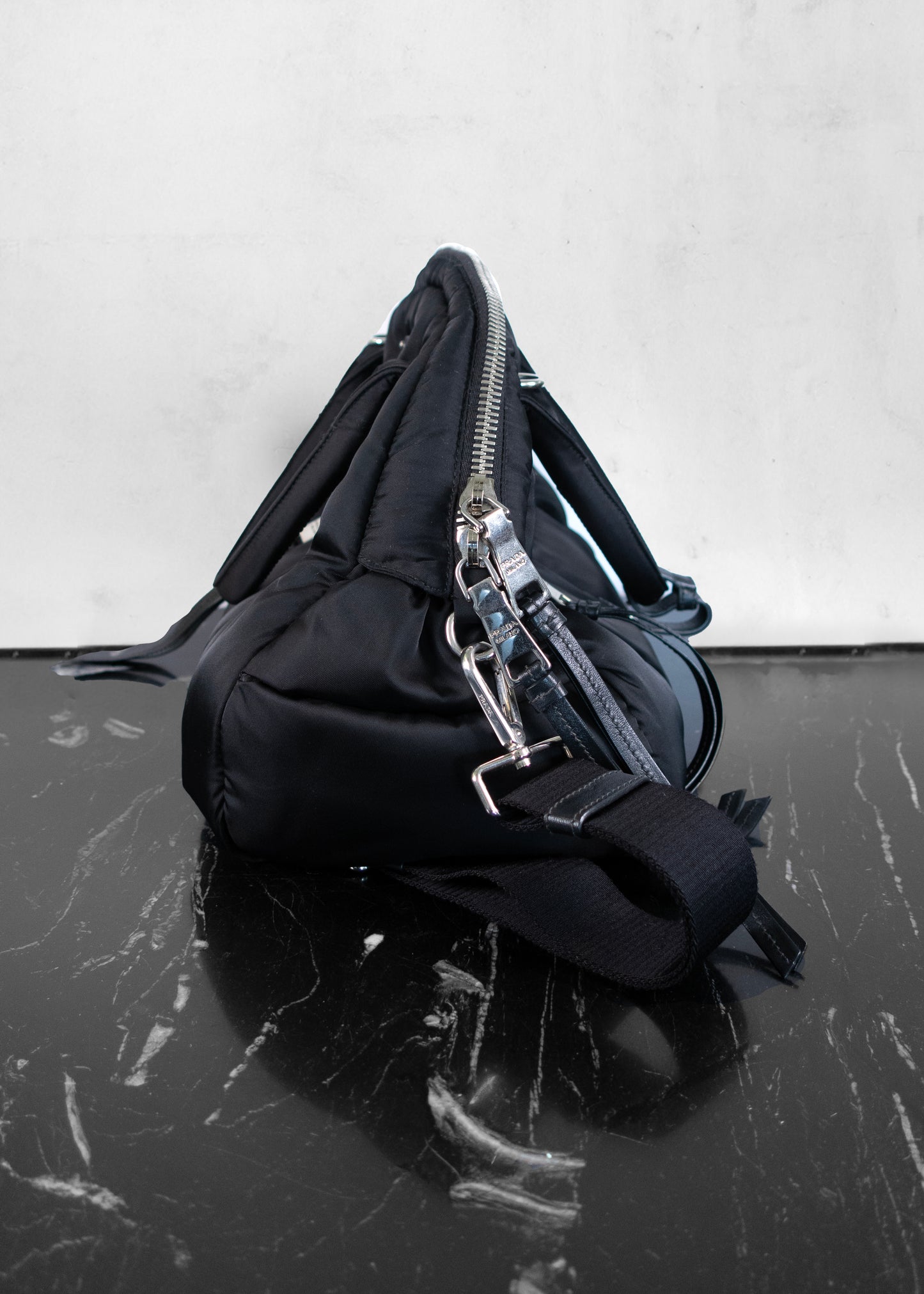 Prada Black Tessuto Bomber Bag