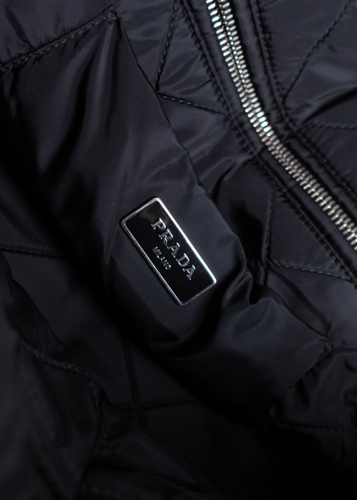 Prada Black Tessuto Bomber Bag