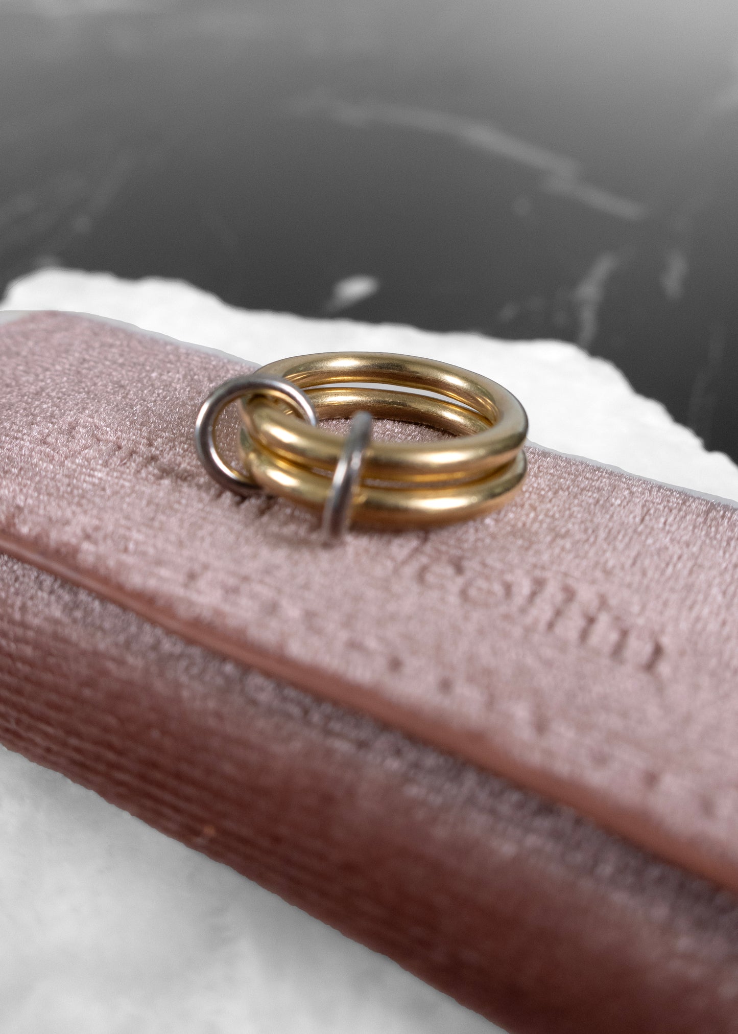 Spinelli Kilcollin Double Banded Yellow and White 18k Gold Ring Set