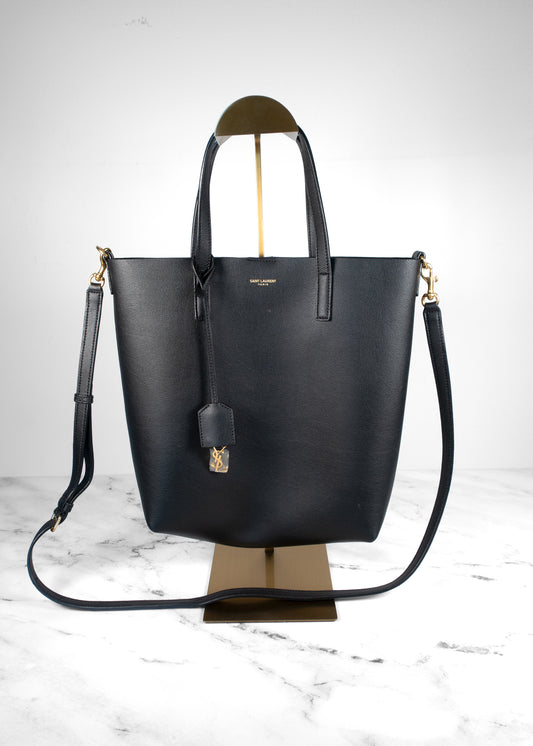 Saint Laurent Calfskin Toy Shopping Tote Black