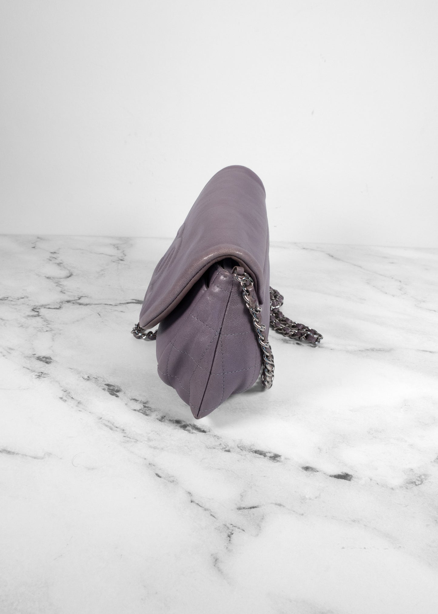 Chanel Lambskin Half Moon Wallet on Chain