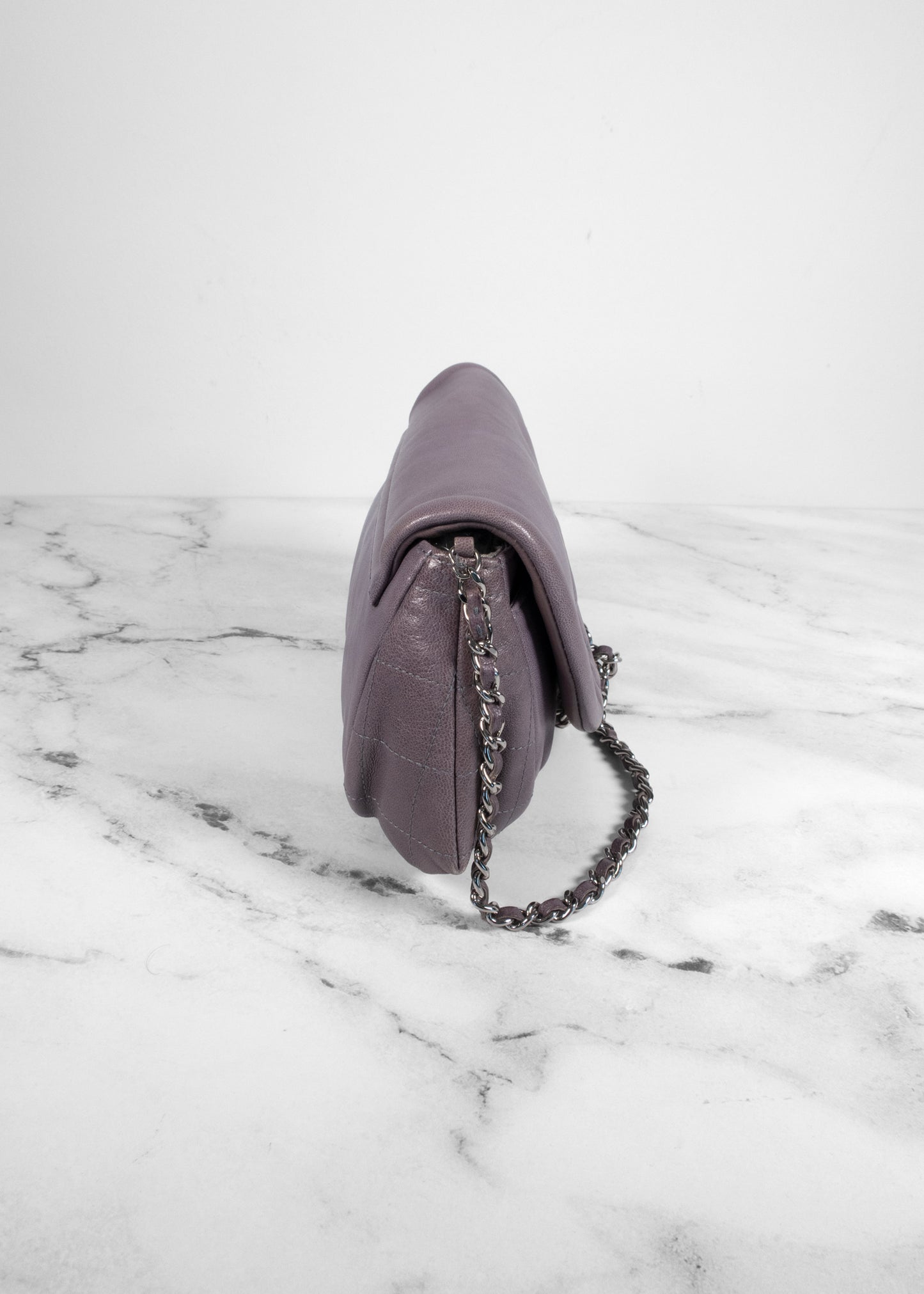 Chanel Lambskin Half Moon Wallet on Chain