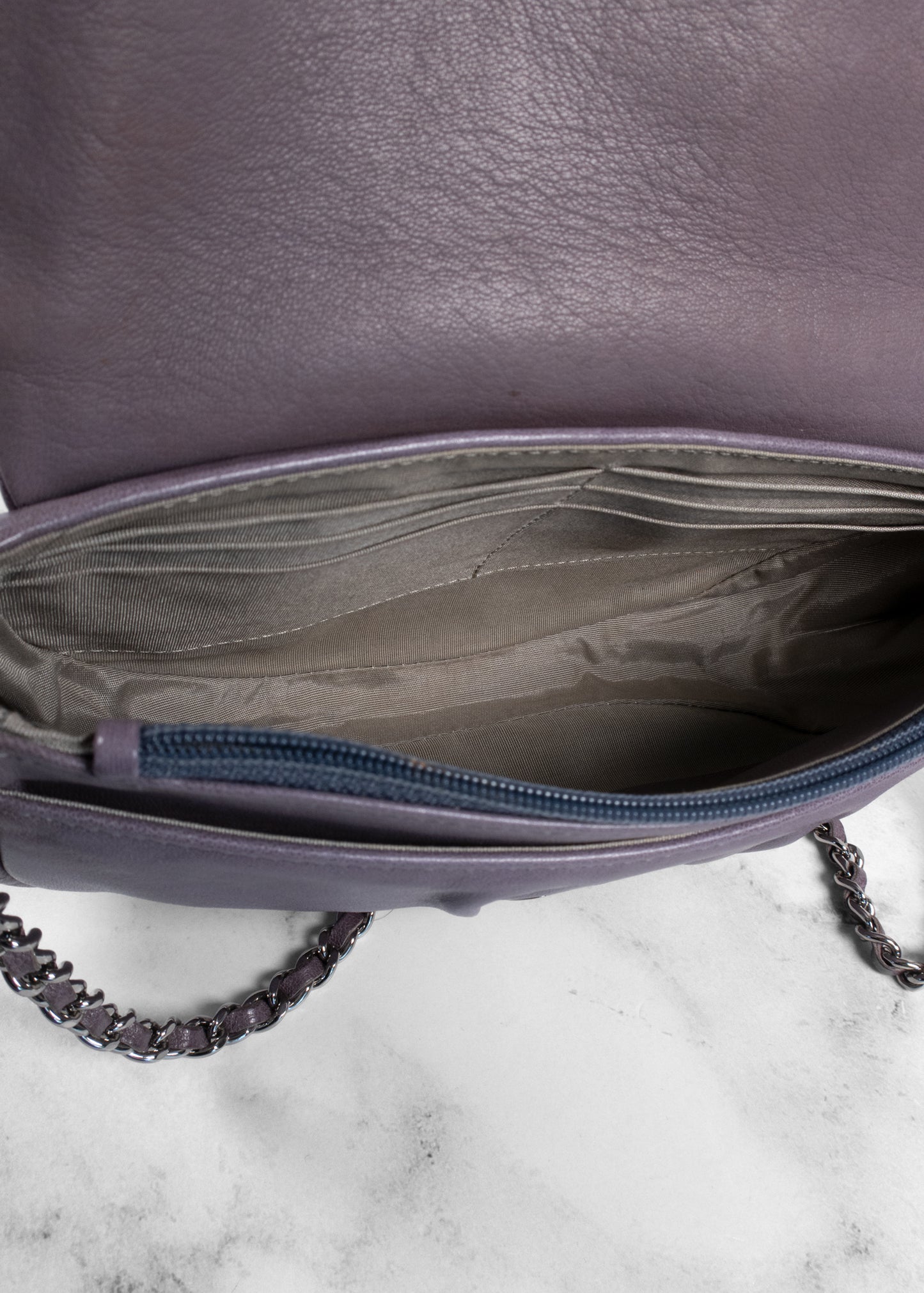 Chanel Lambskin Half Moon Wallet on Chain