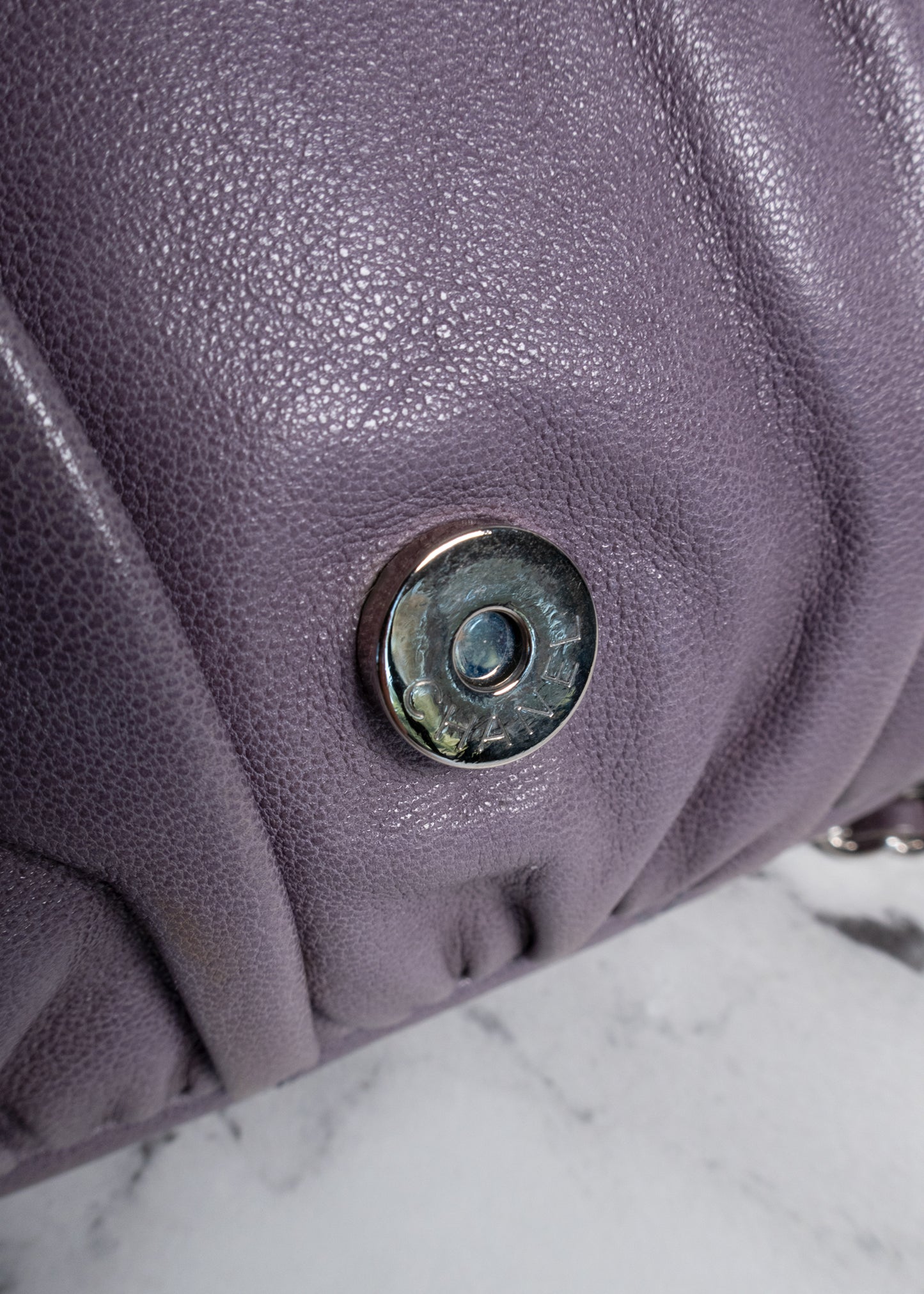 Chanel Lambskin Half Moon Wallet on Chain