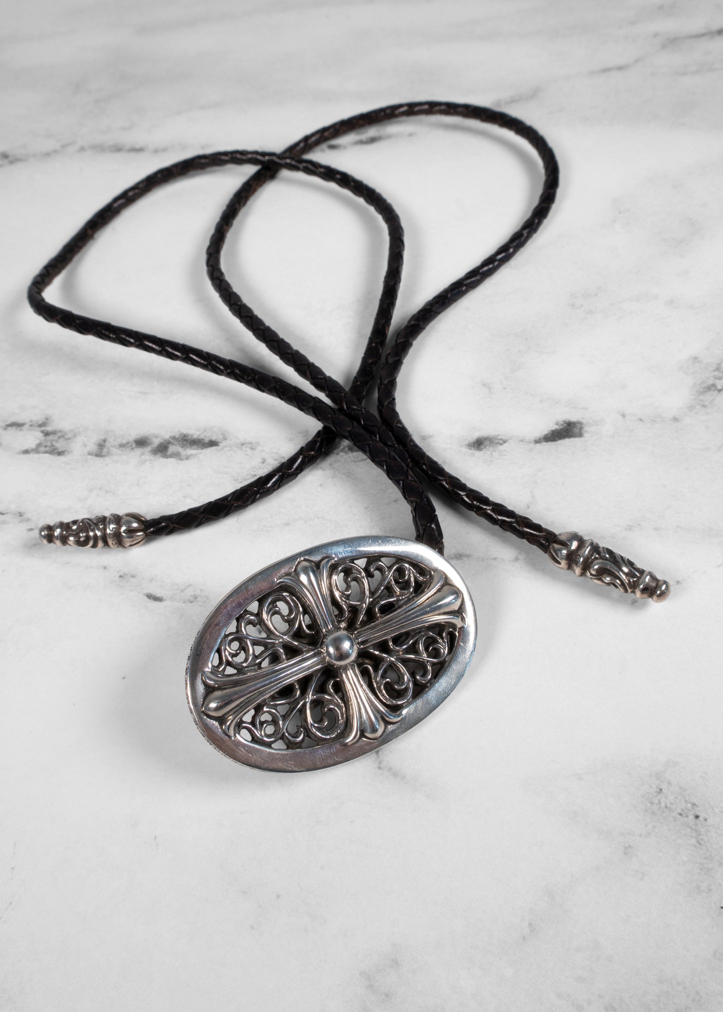 Chrome Hearts Oval Cross Bolo Tie
