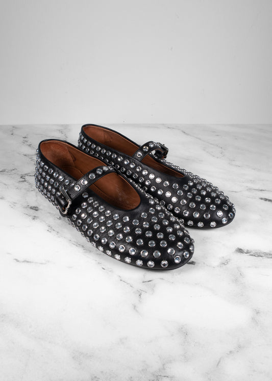 Alaïa Rhinestone Ballet Flats