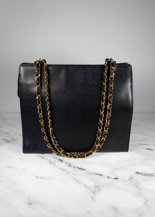 Chanel Caviar Leather Shoulder Tote