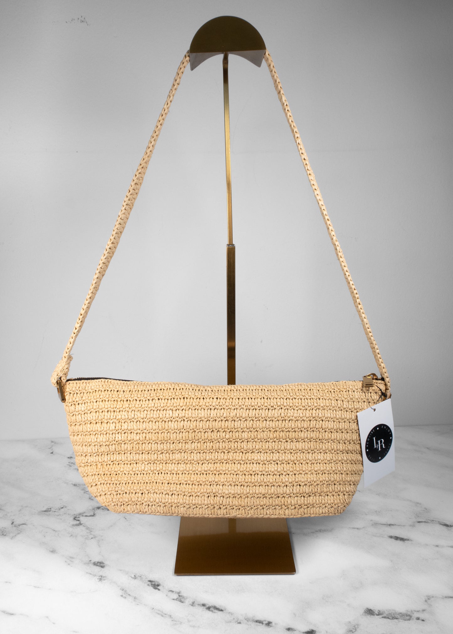 Saint Laurent 2022 Raffia Tuc Shoulder
