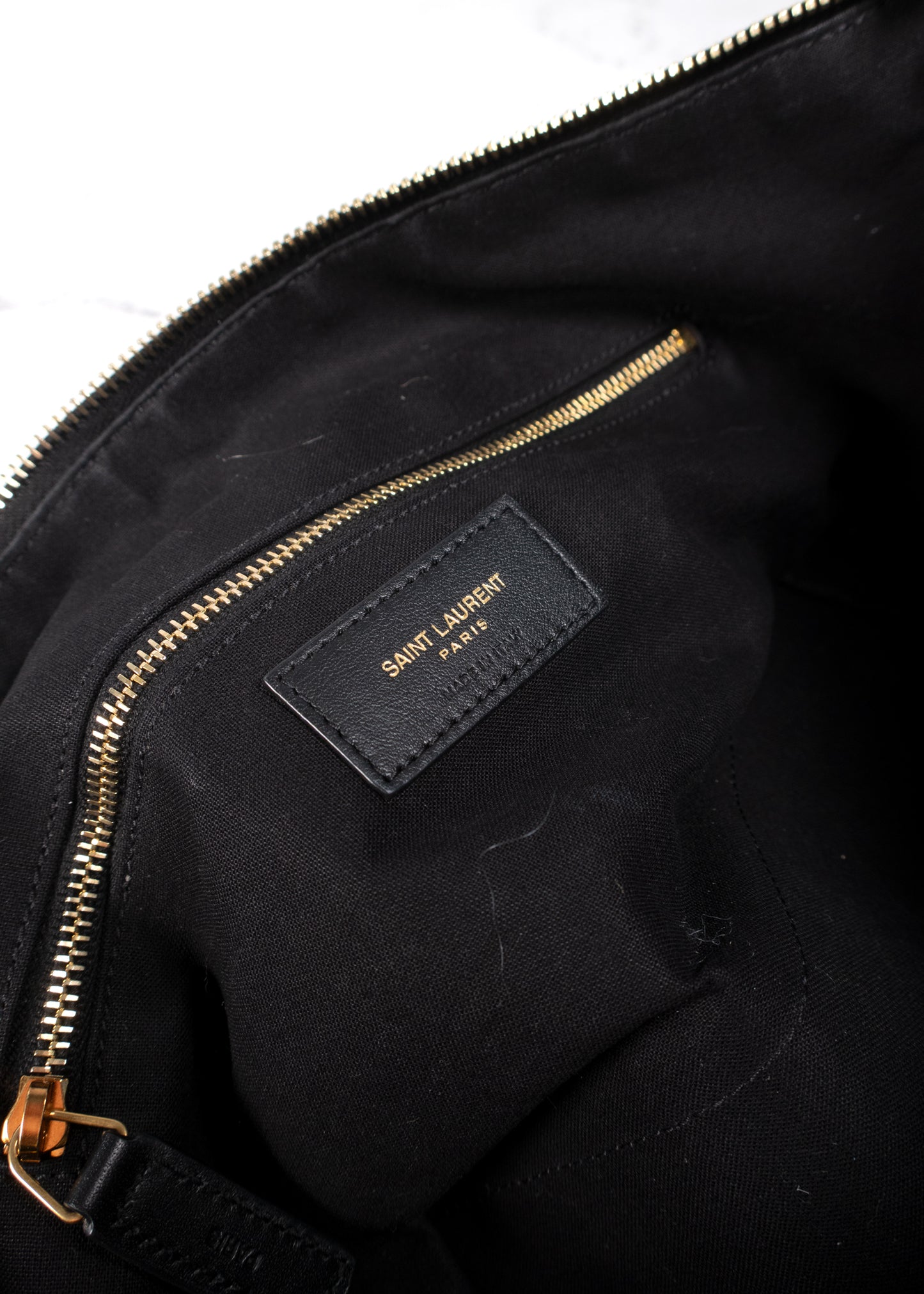 Saint Laurent 2022 Raffia Tuc Shoulder