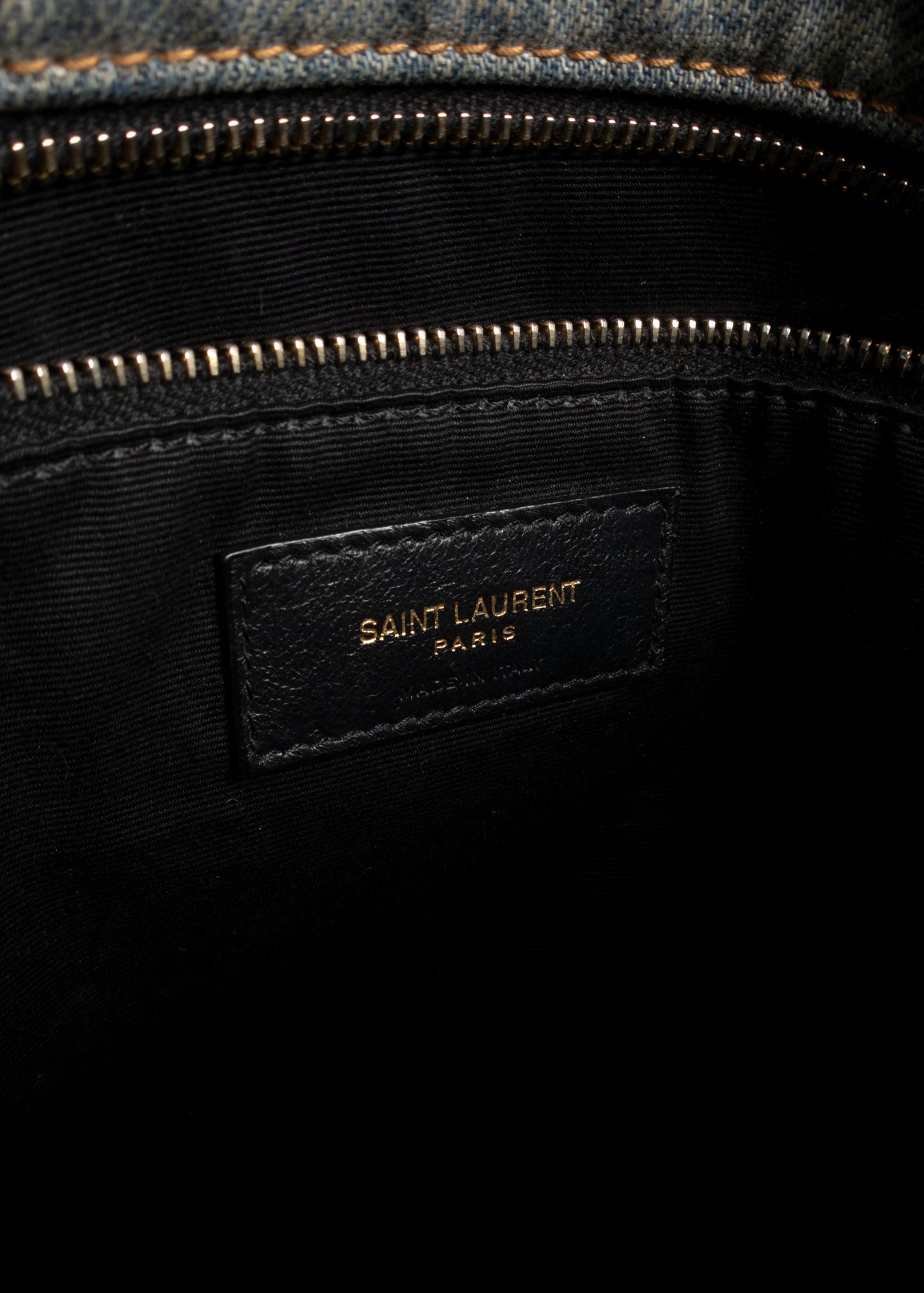Saint Laurent Denim LouLou Puffer Bag