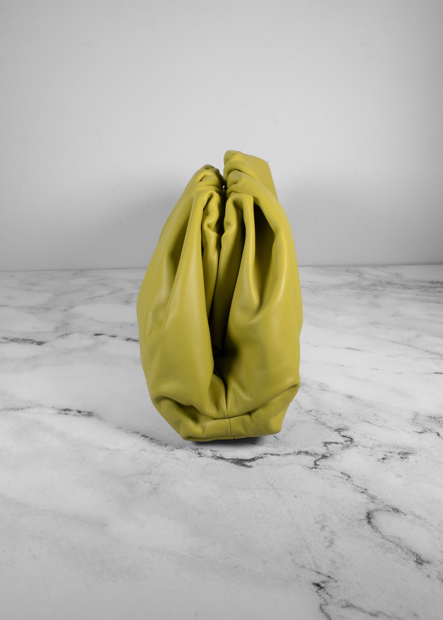 Bottega Veneta Smooth Butter Calf The Pouch Oversized Clutch Kiwi