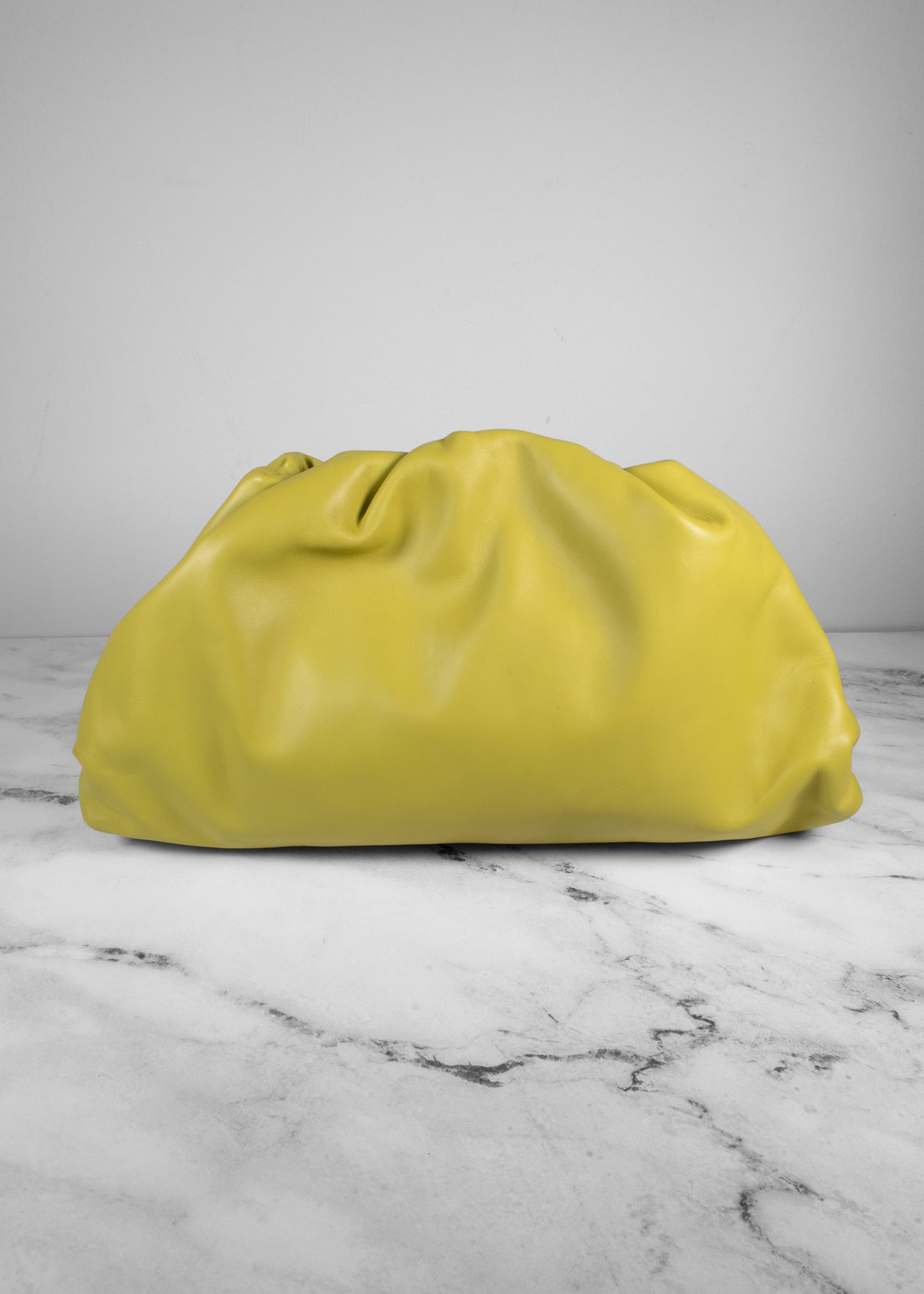 Bottega Veneta Smooth Butter Calf The Pouch Oversized Clutch Kiwi