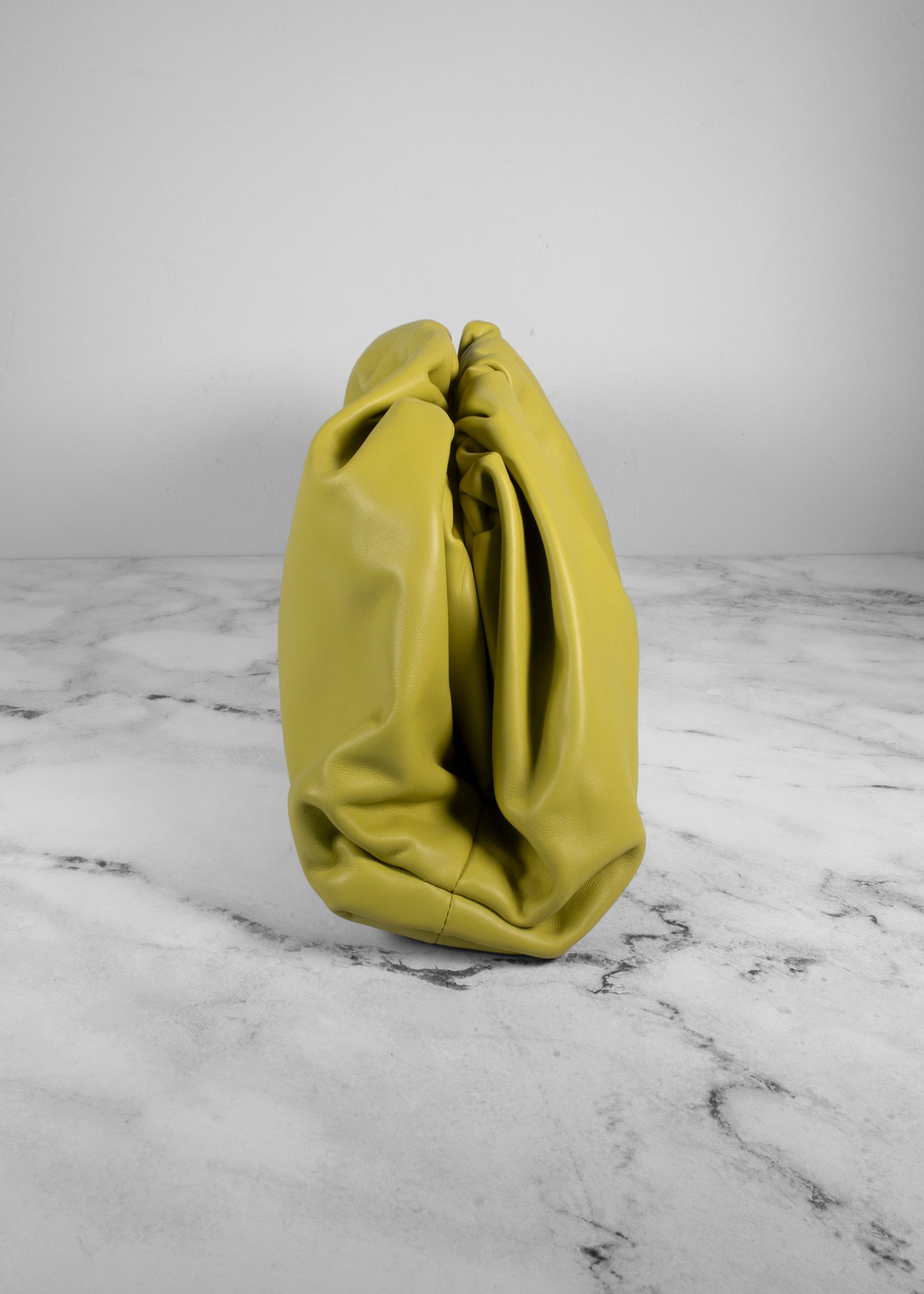 Bottega Veneta Smooth Butter Calf The Pouch Oversized Clutch Kiwi