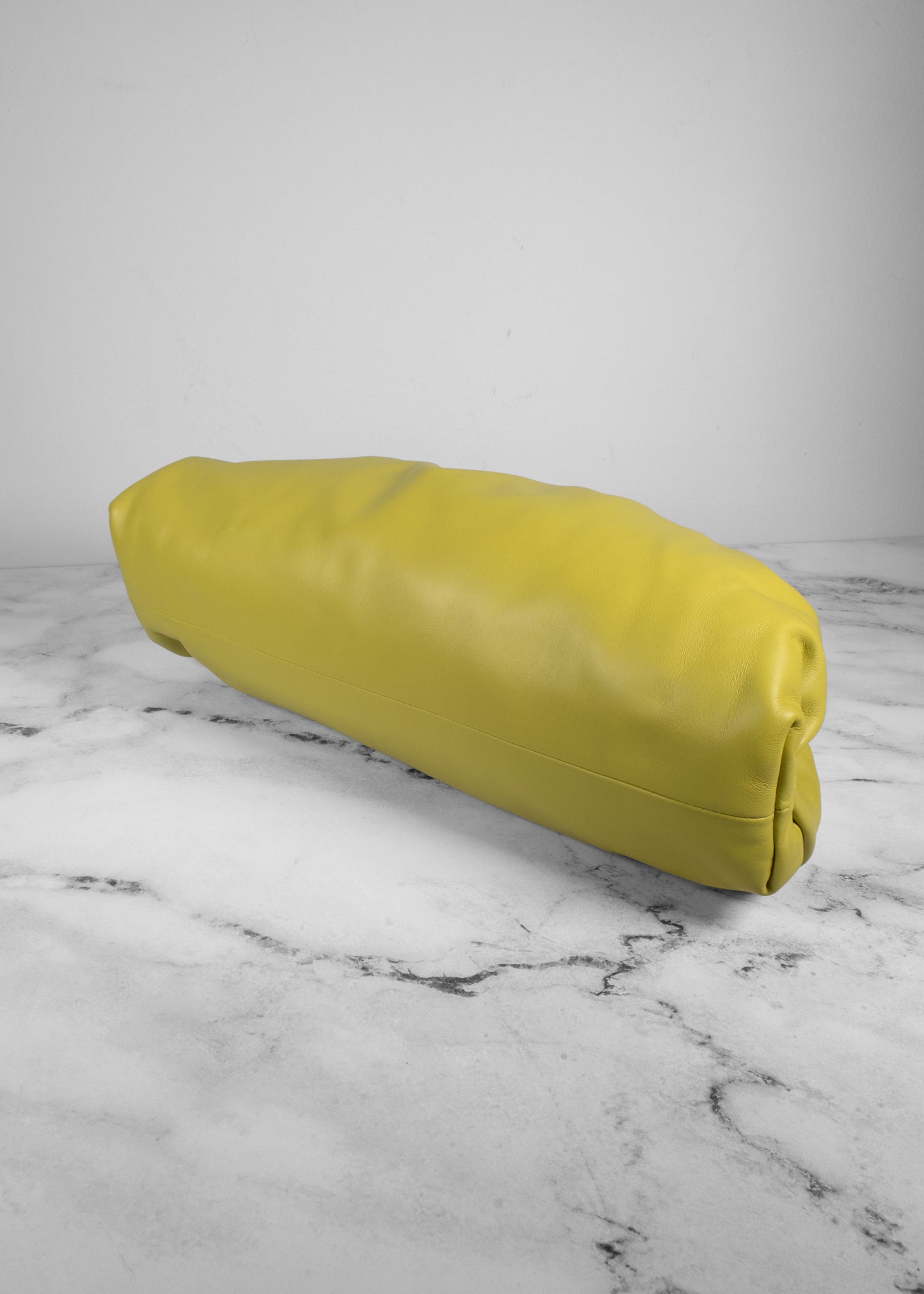 Bottega Veneta Smooth Butter Calf The Pouch Oversized Clutch Kiwi
