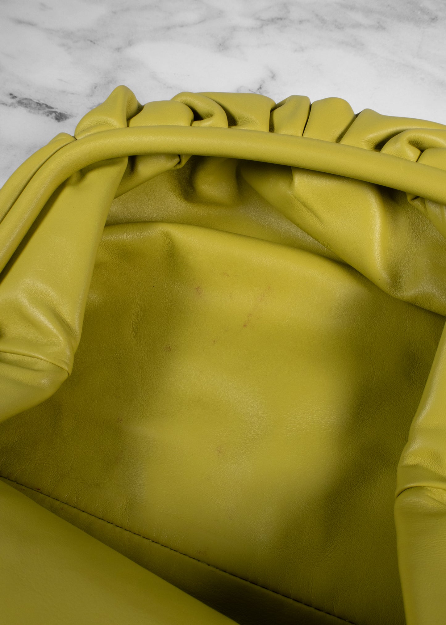 Bottega Veneta Smooth Butter Calf The Pouch Oversized Clutch Kiwi