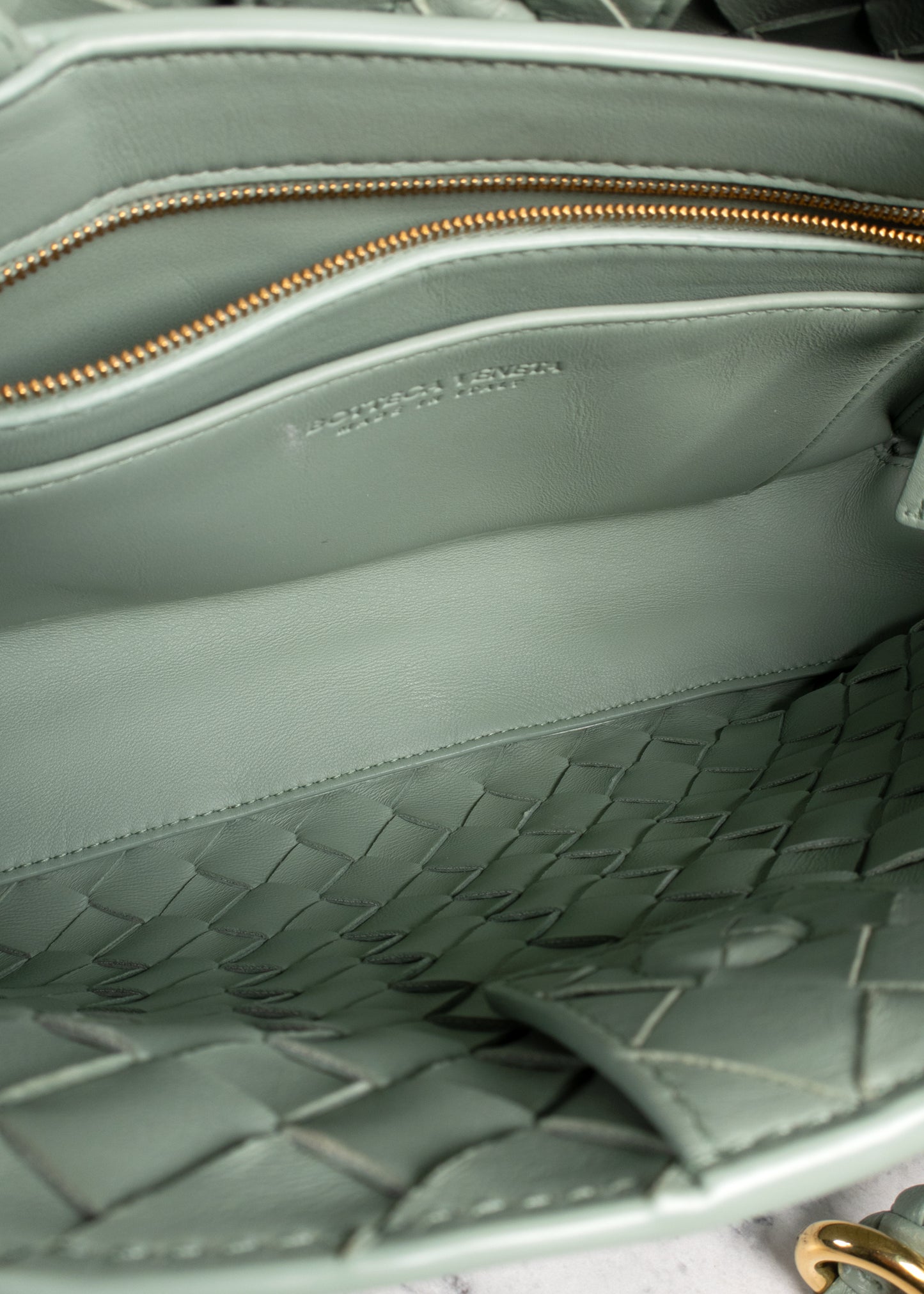 Bottega Veneta Small Andiamo Intrecciato Leather Shoulder Bag