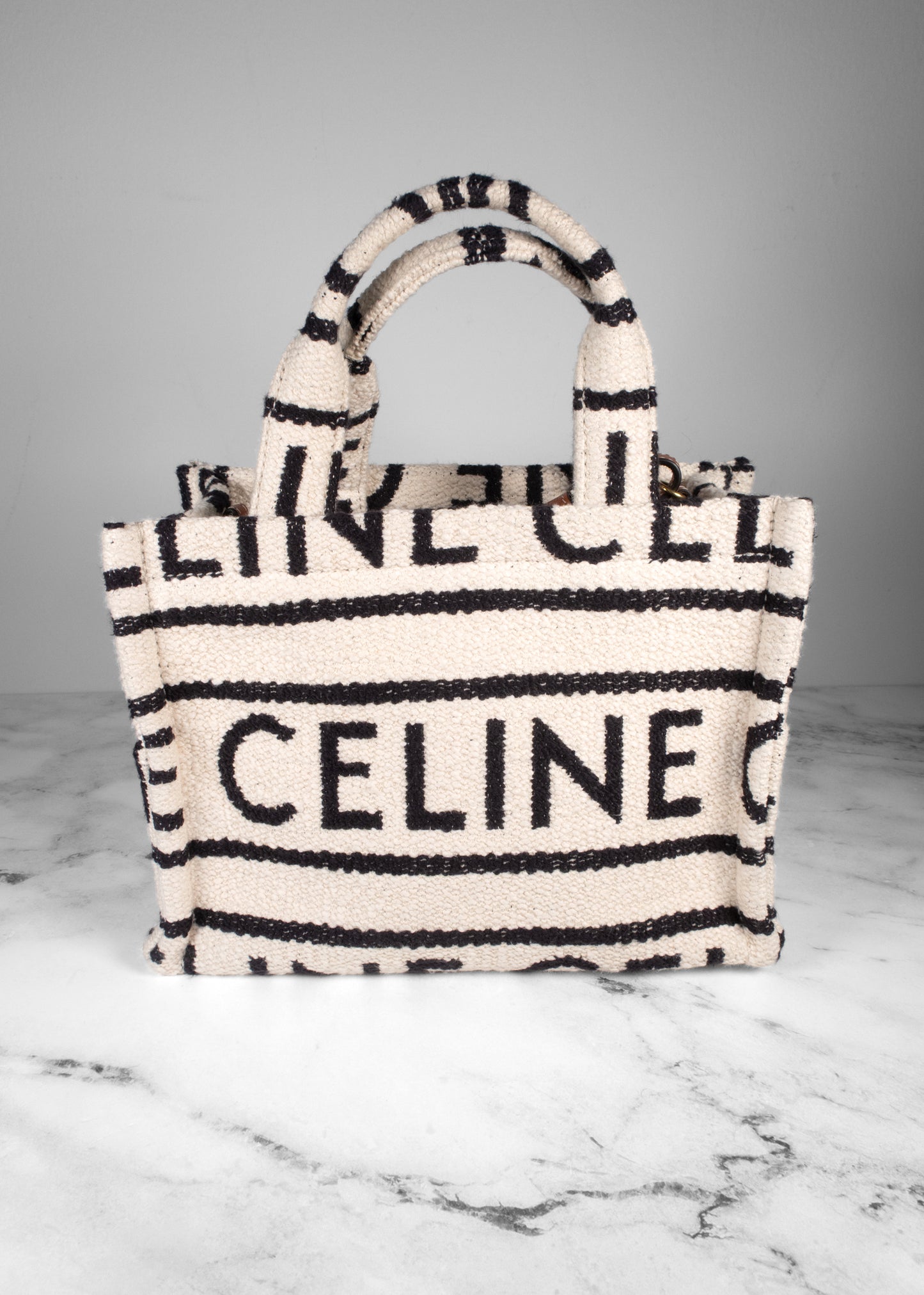 Celine Canvas All Over Shoulder Bag