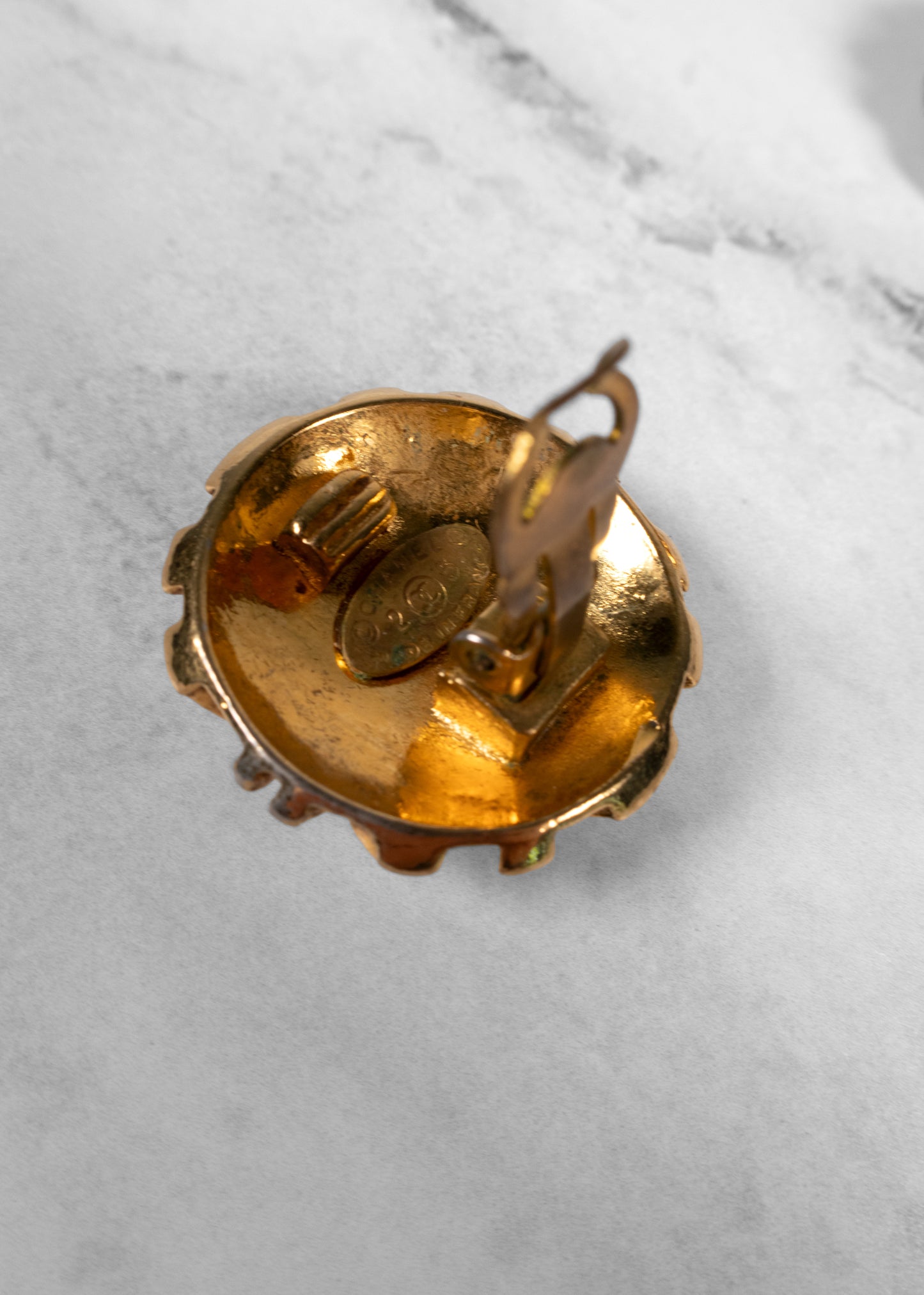Chanel Gold CC Clip-On Earrings
