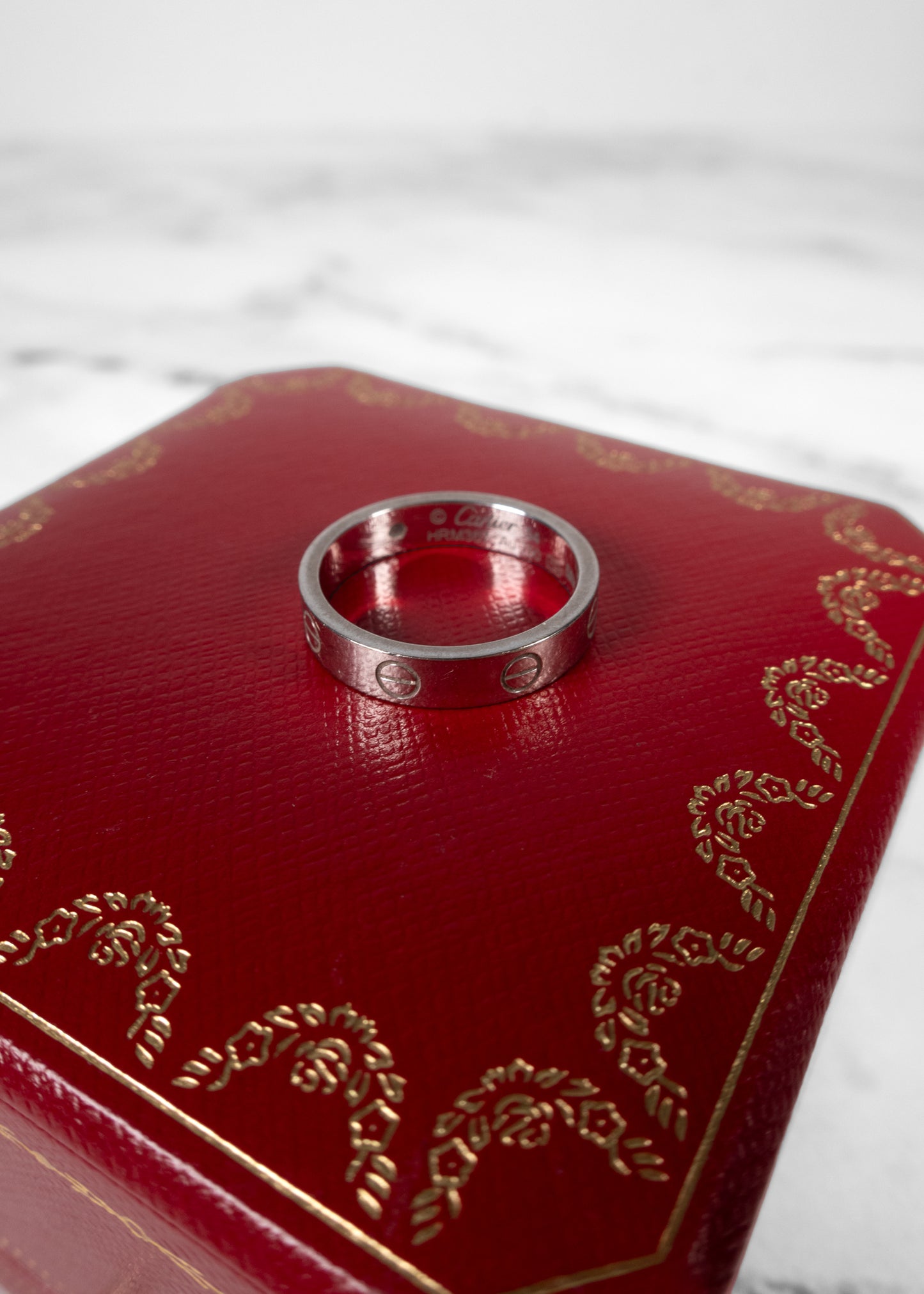 Cartier Love White Gold Ring with 1 diamond