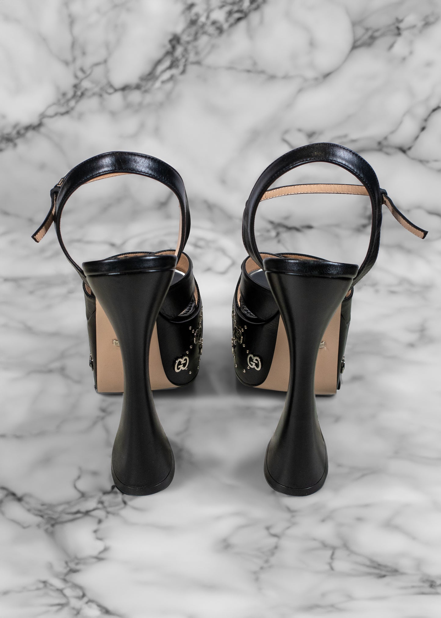 Gucci Black GG Janaya Heeled Sandals