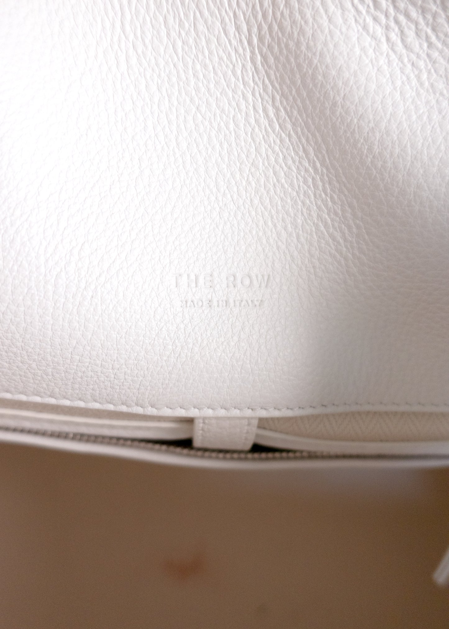 The Row Soft Margaux 15 Lux Grained Calfskin Top Handle Bag