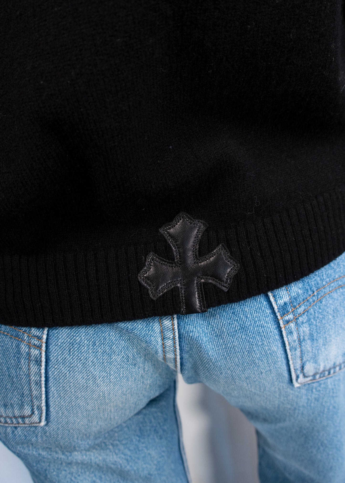 Chrome Hearts Cashmere Fur Trim Cardigan