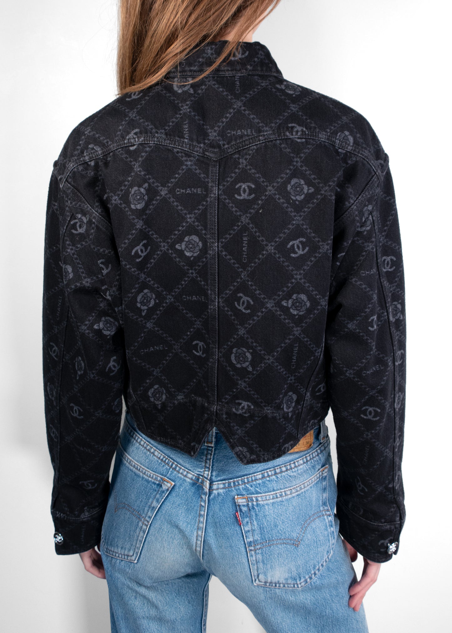 Chanel 2023 Printed Denim Jacket