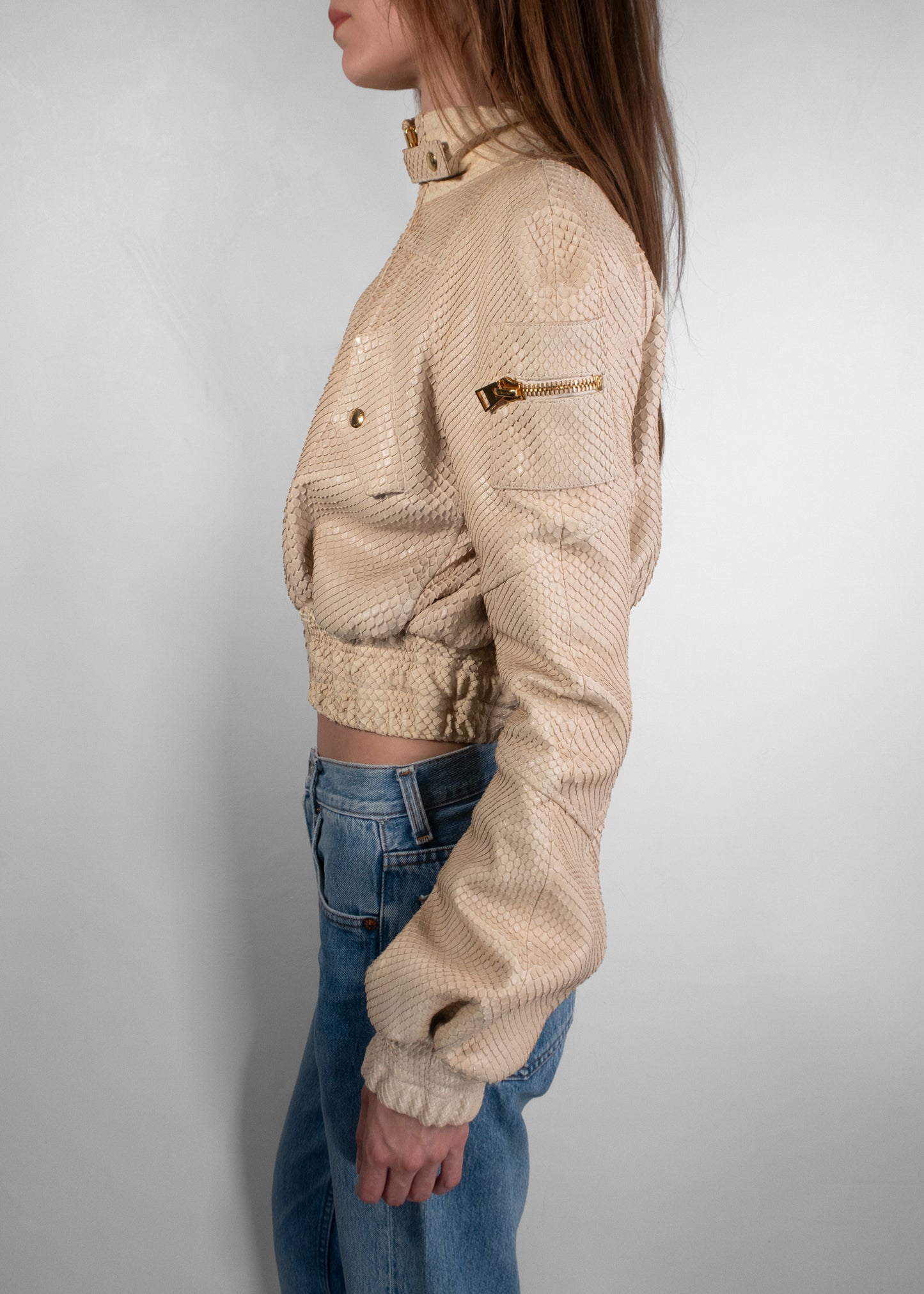 Tom Ford Python Leather Racer Jacket