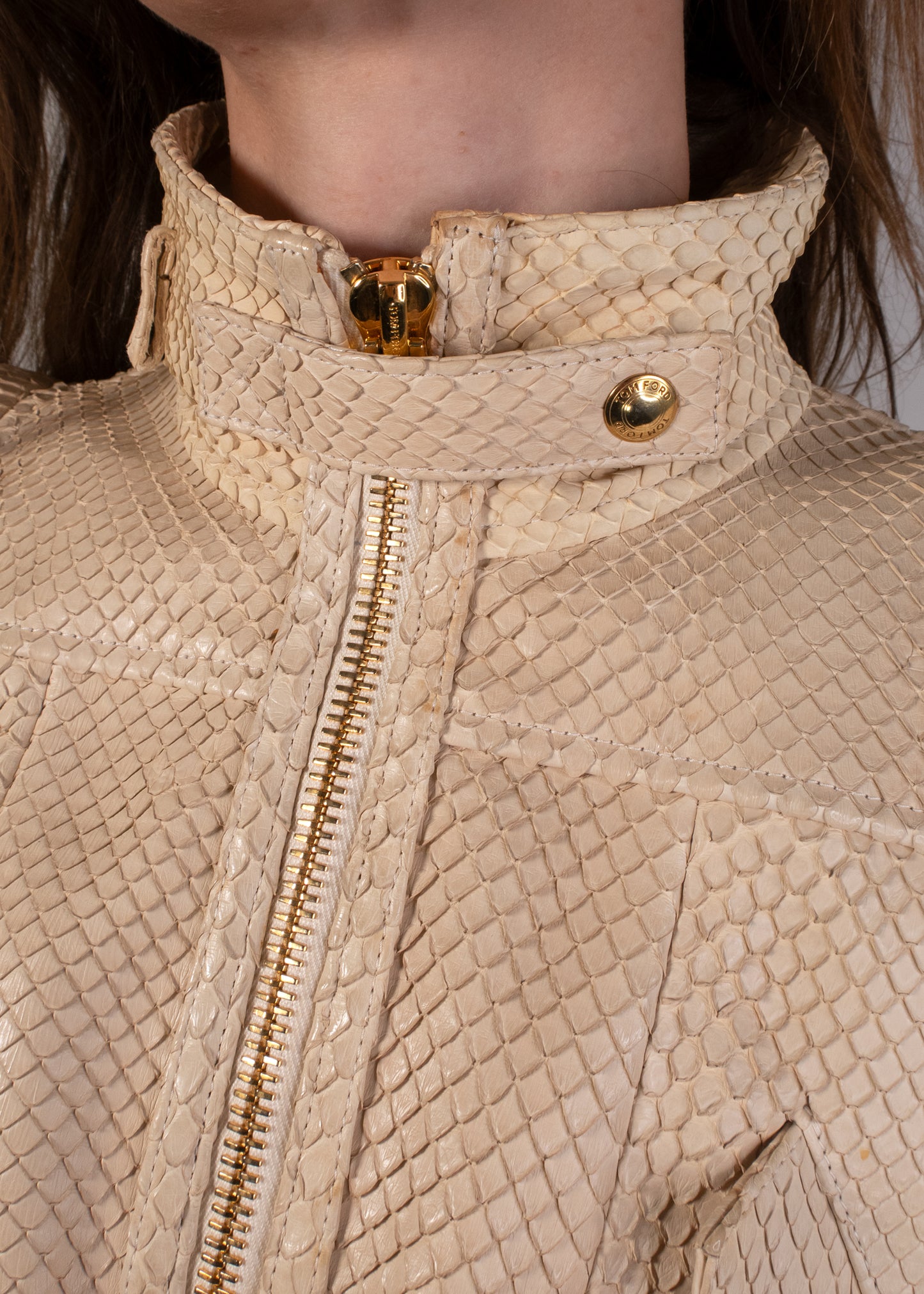 Tom Ford Python Leather Racer Jacket