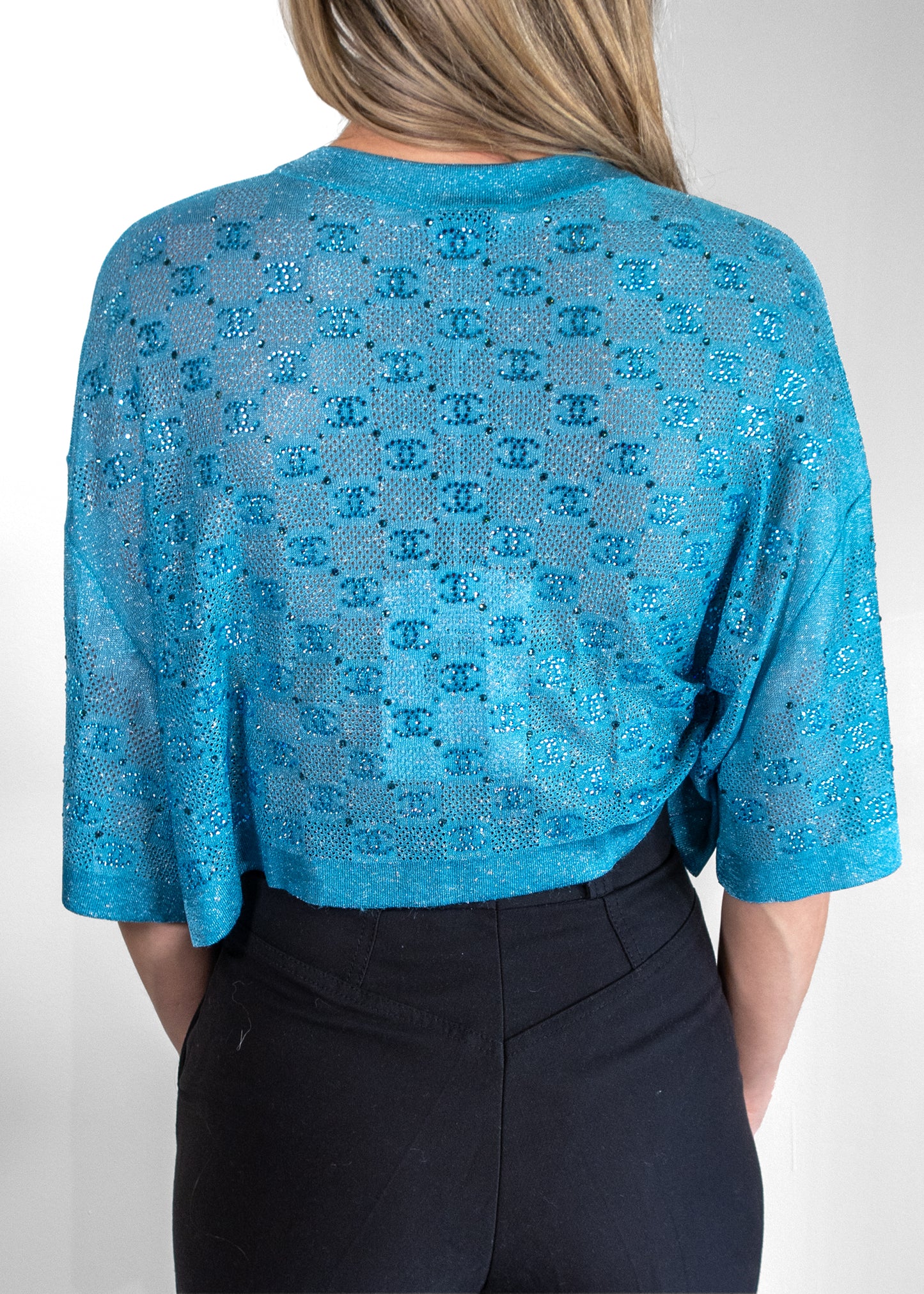Chanel Crew Neck Short Cropped Shirt