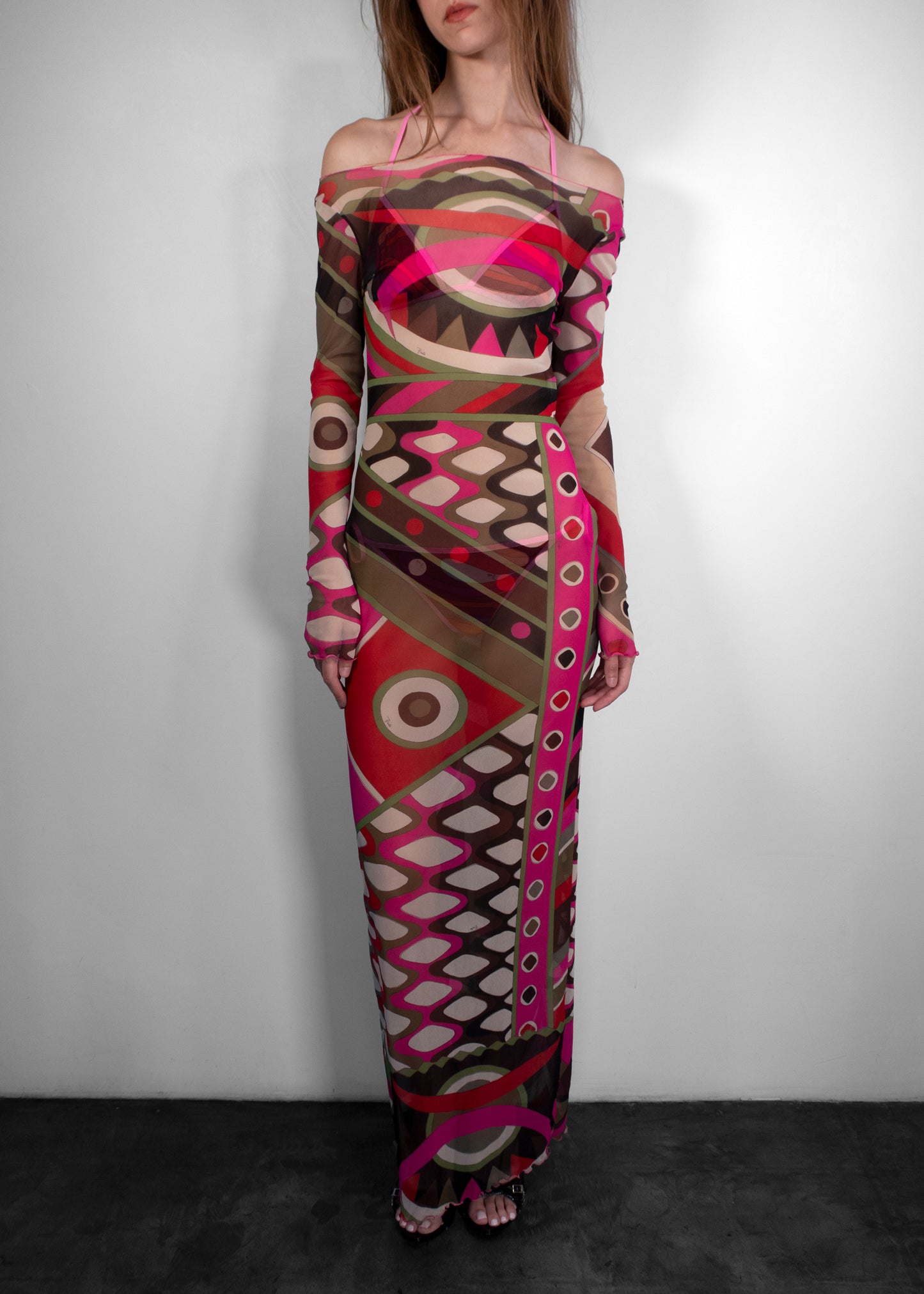 Emilio Pucci Vivara Print Long Dress