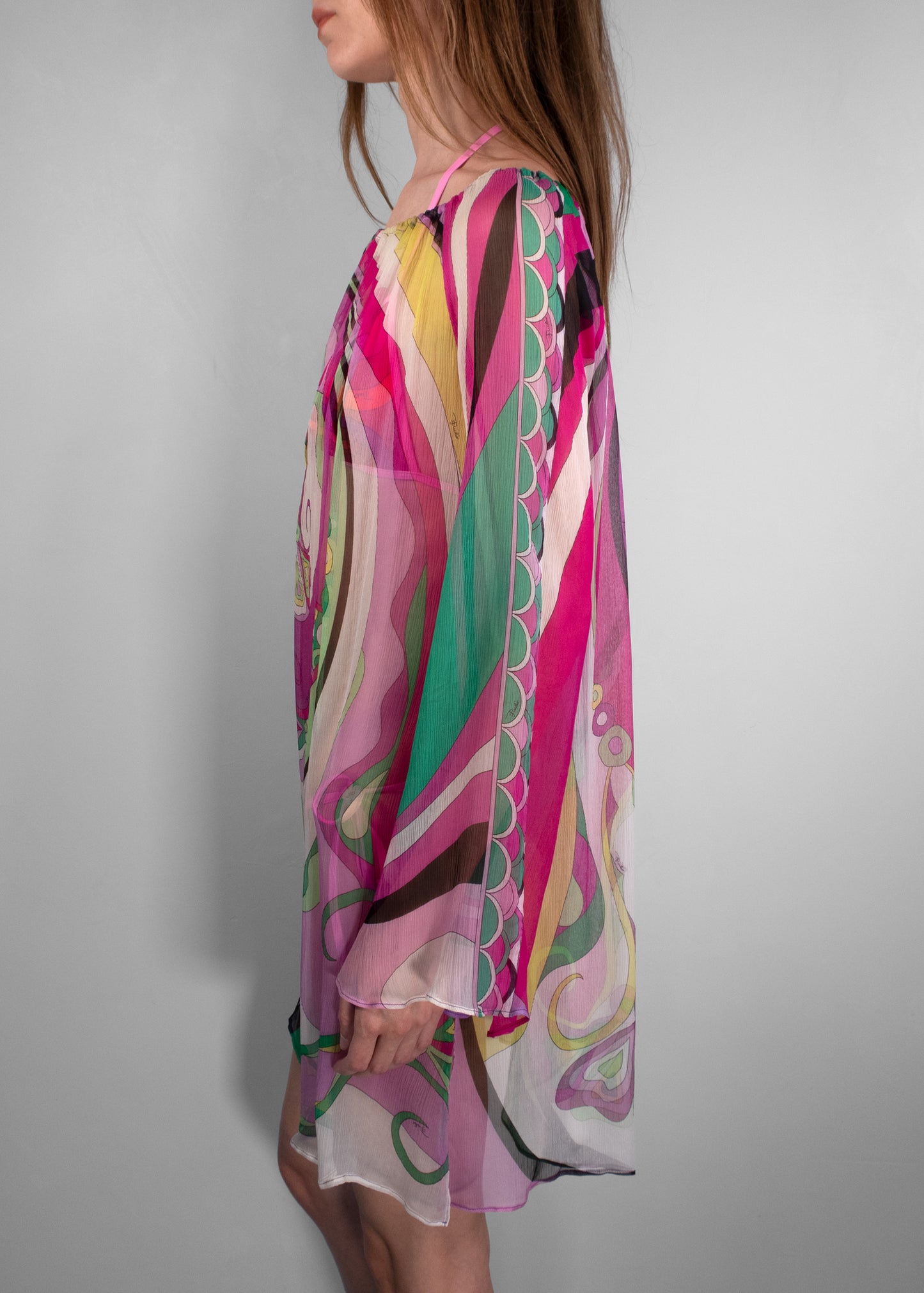 Emilio Pucci Multicolour Sheer Geometric Dress