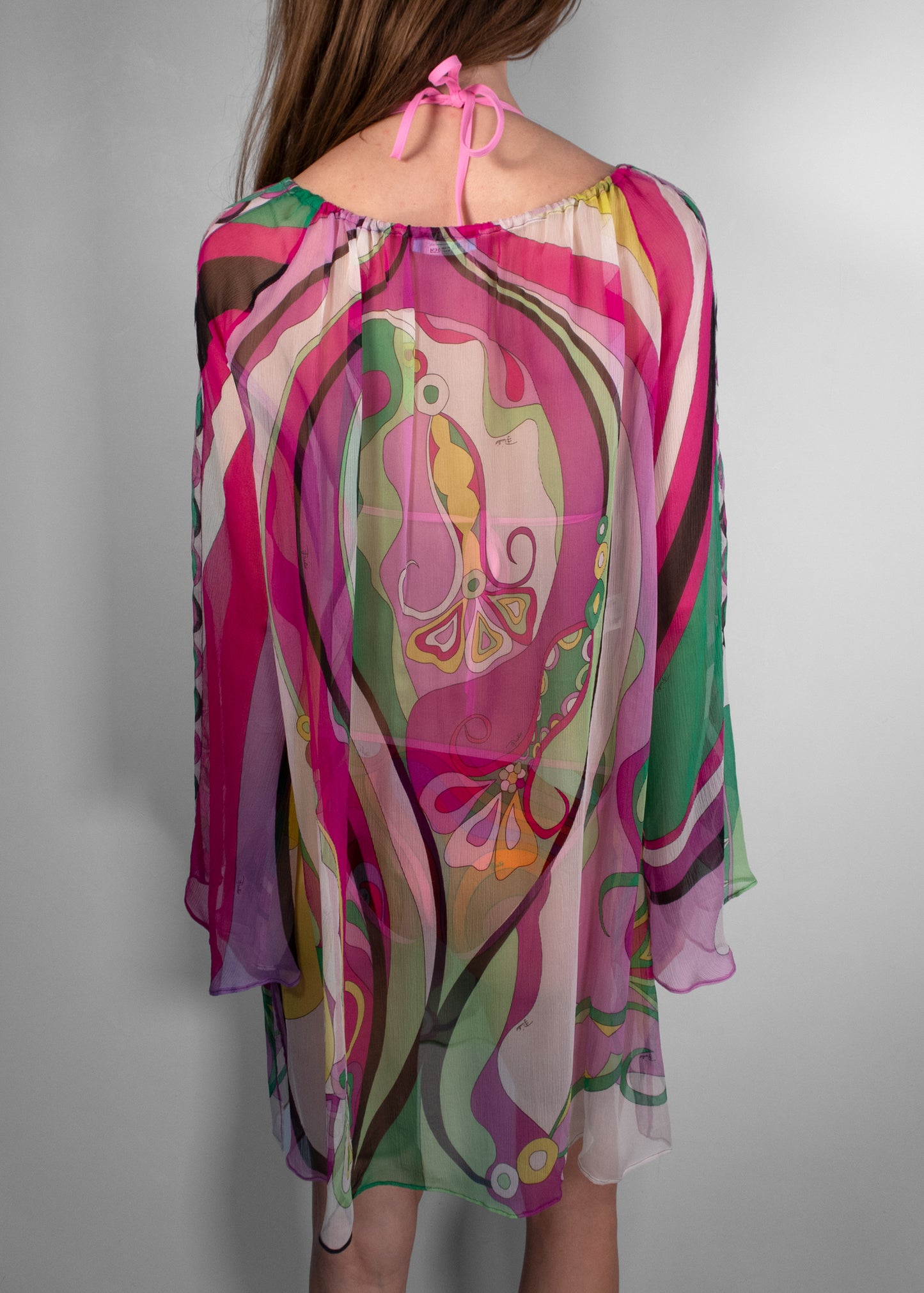 Emilio Pucci Multicolour Sheer Geometric Dress