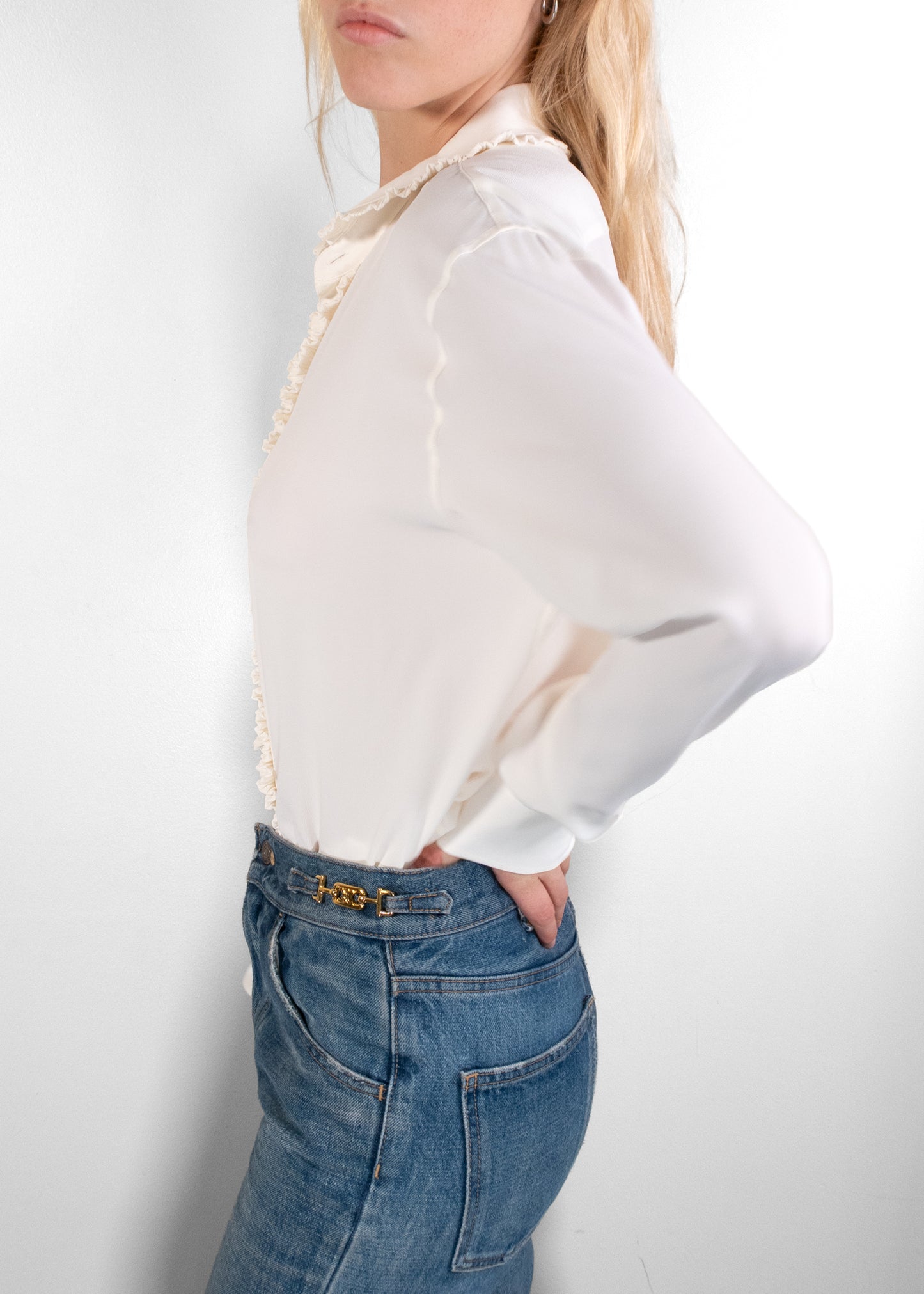 Celine Ruffled Collared Blouse