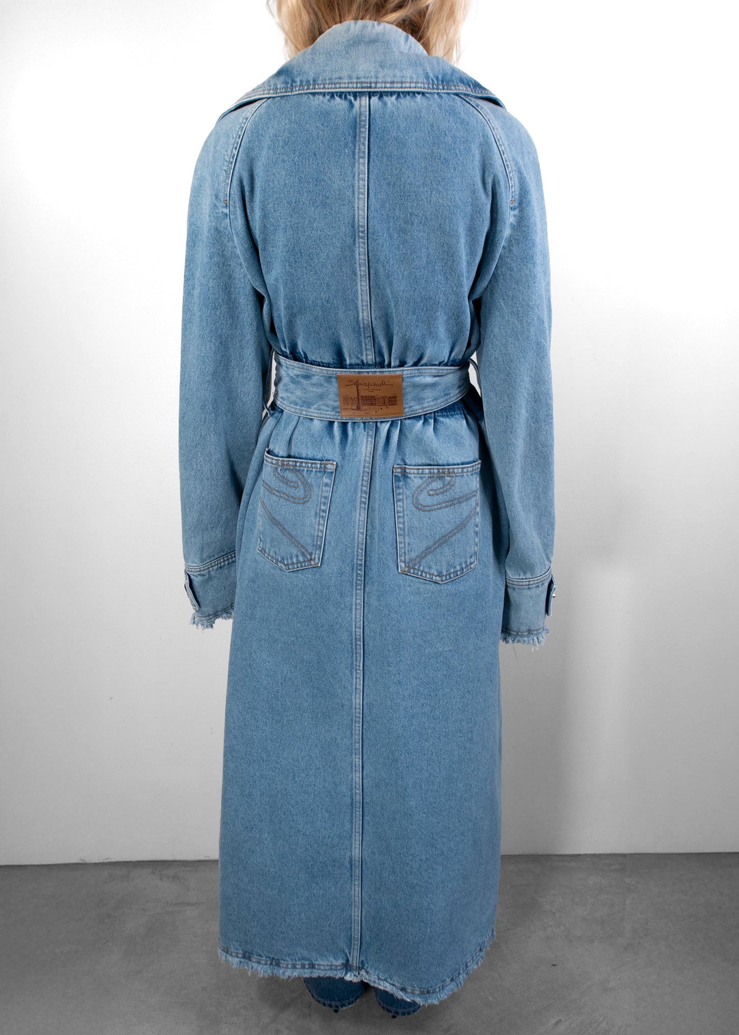 Schiaparelli Denim Trench Coat