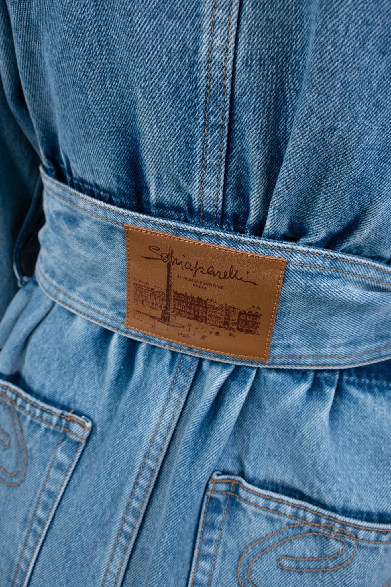 Schiaparelli Denim Trench Coat