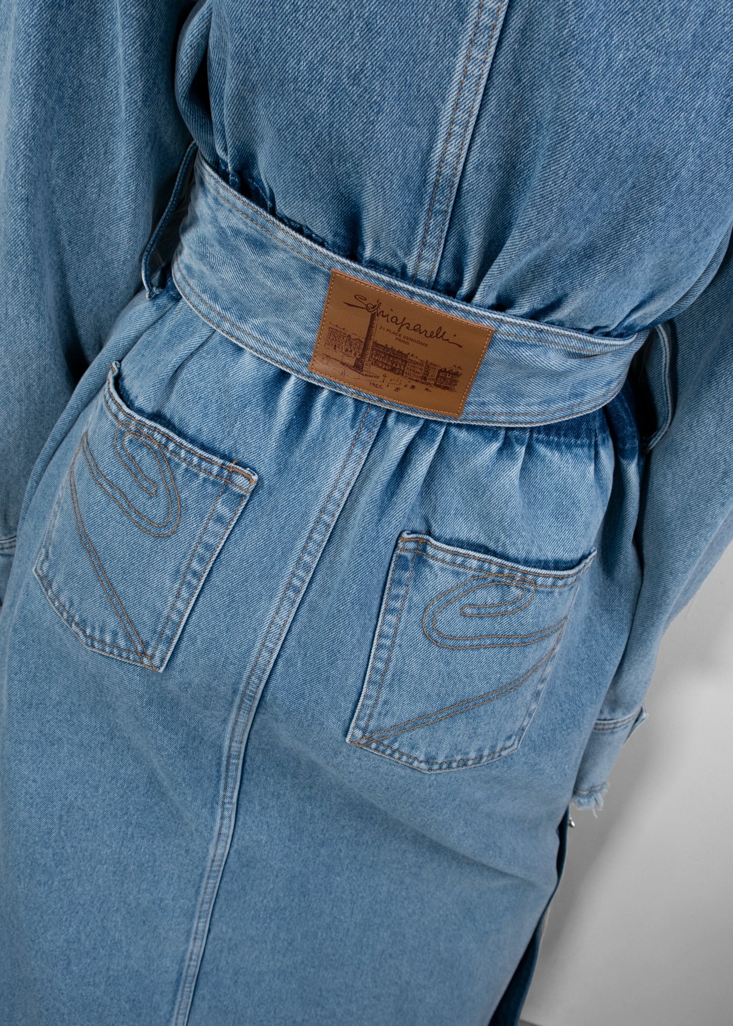 Schiaparelli Denim Trench Coat