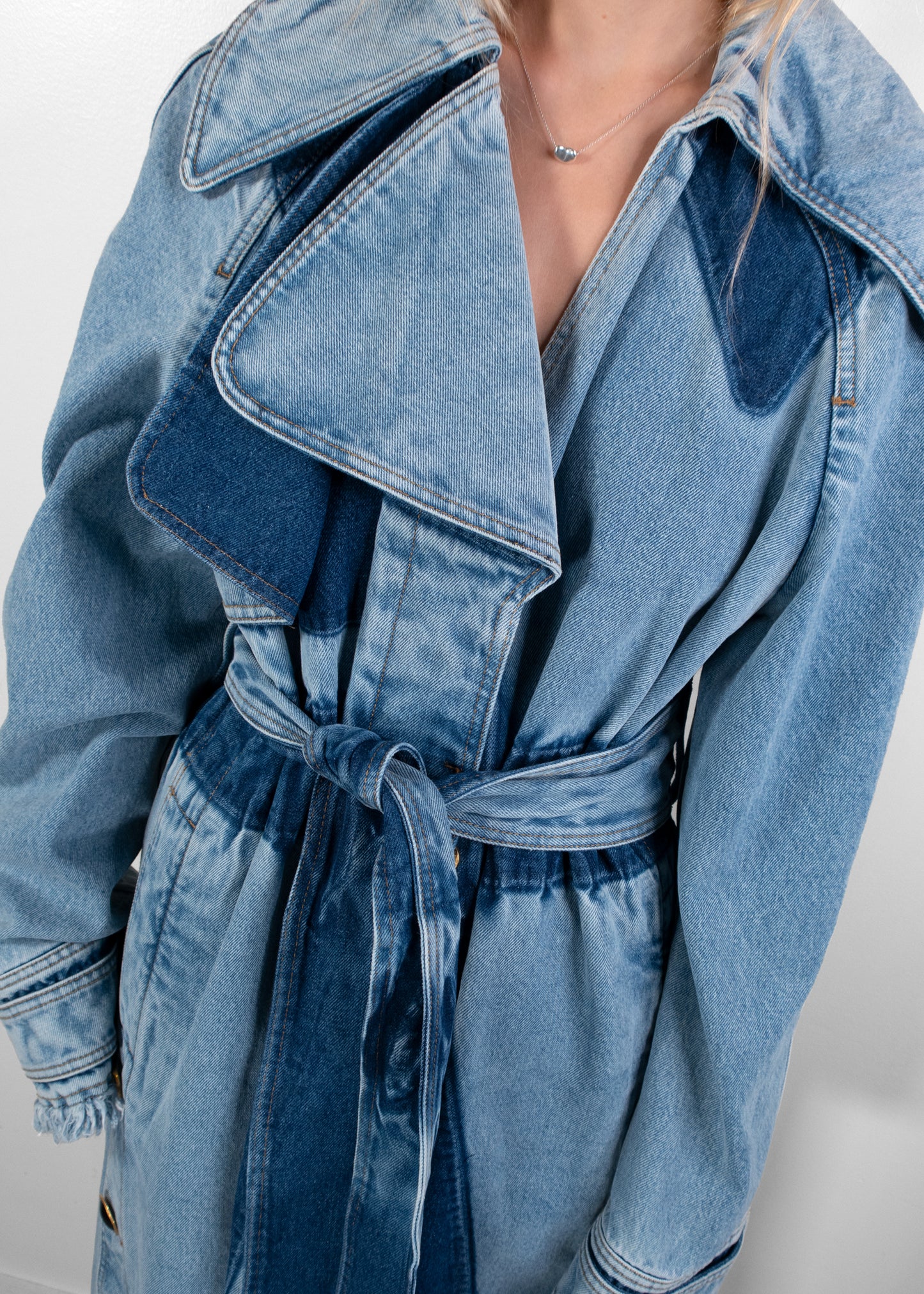Schiaparelli Denim Trench Coat