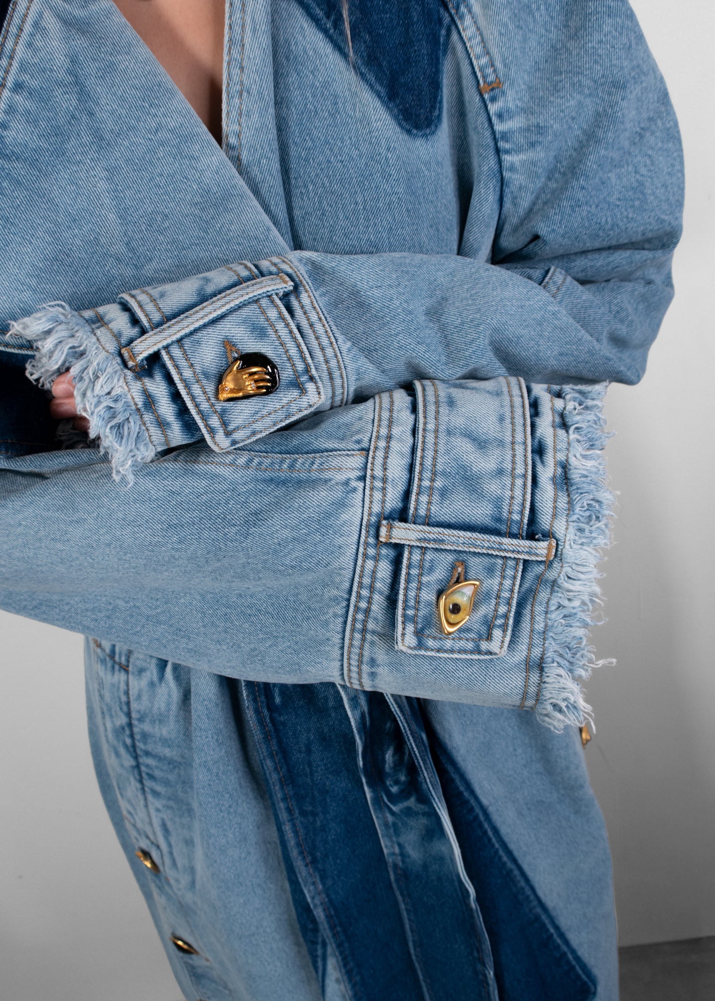 Schiaparelli Denim Trench Coat