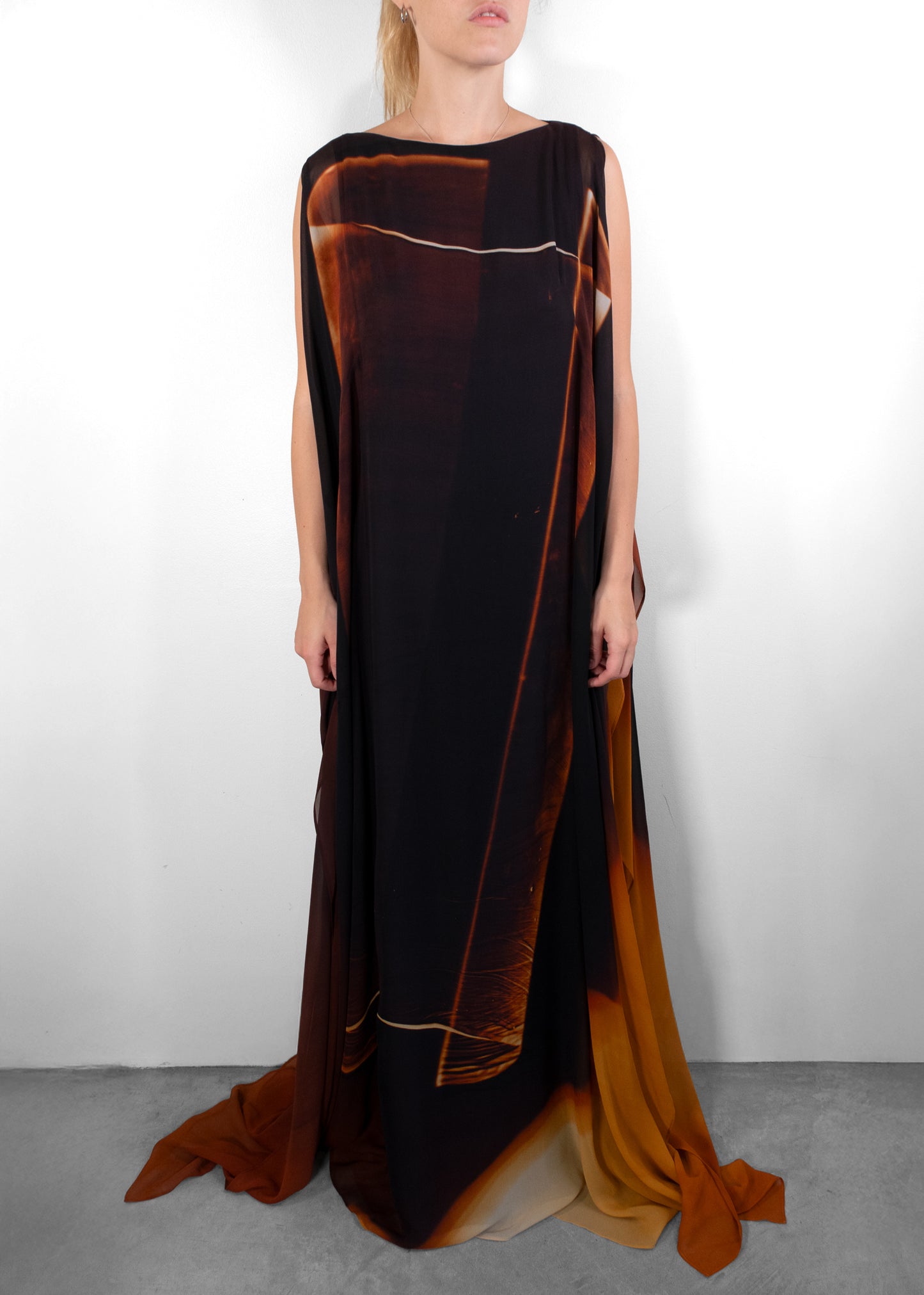 Akris Ombré Silk Caftan Gown