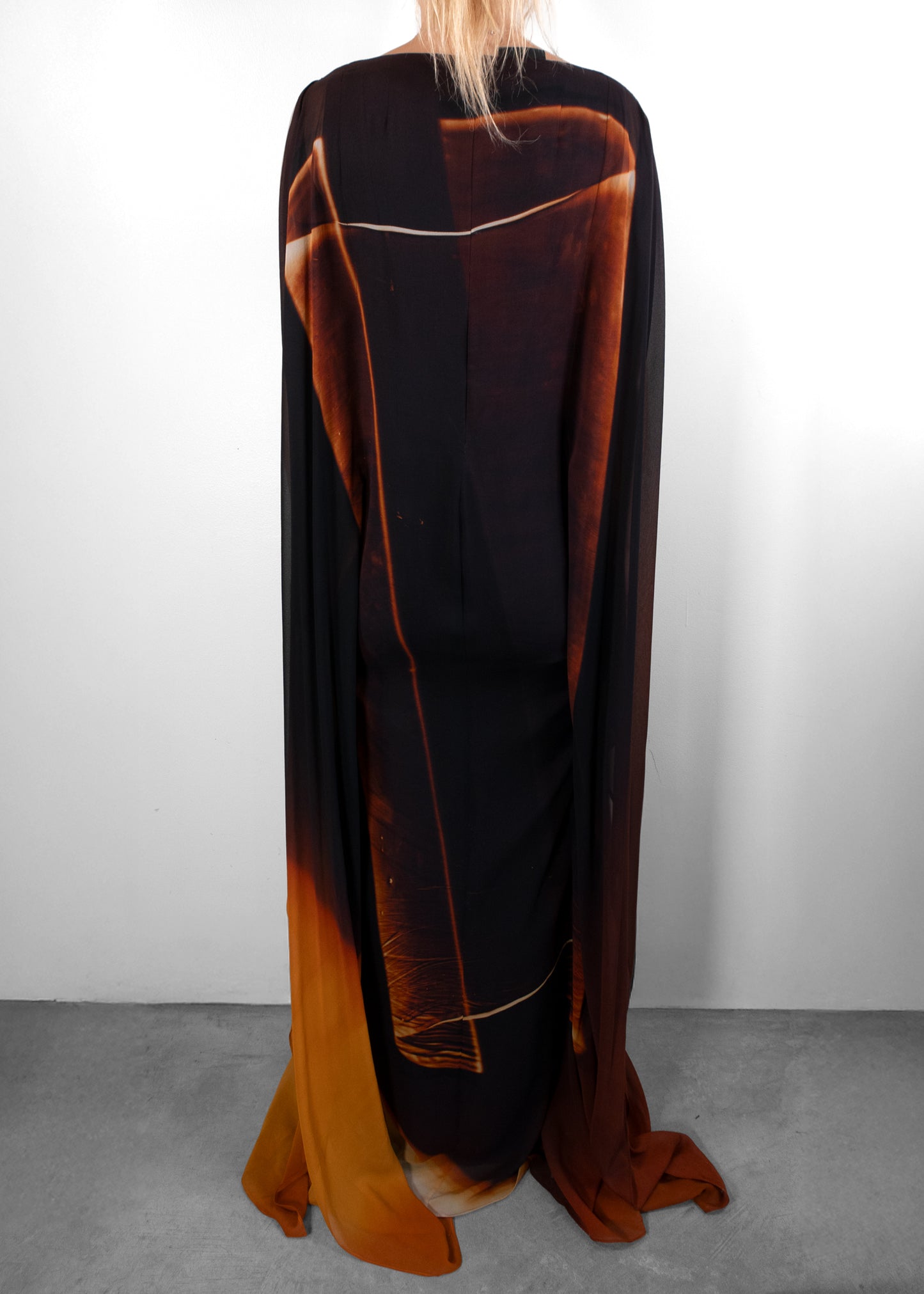 Akris Ombré Silk Caftan Gown