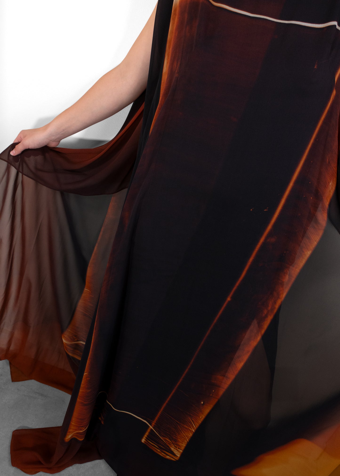 Akris Ombré Silk Caftan Gown