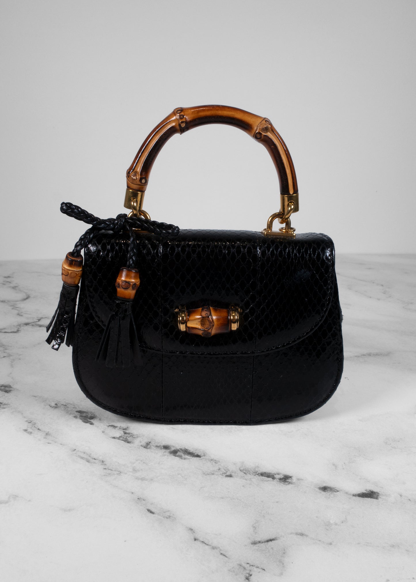 Gucci Bamboo Night Python Bag