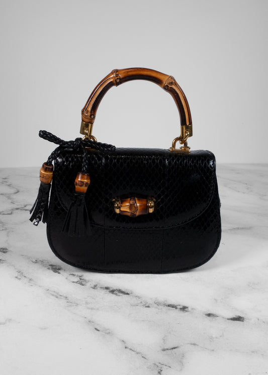 Gucci Bamboo Night Python Bag