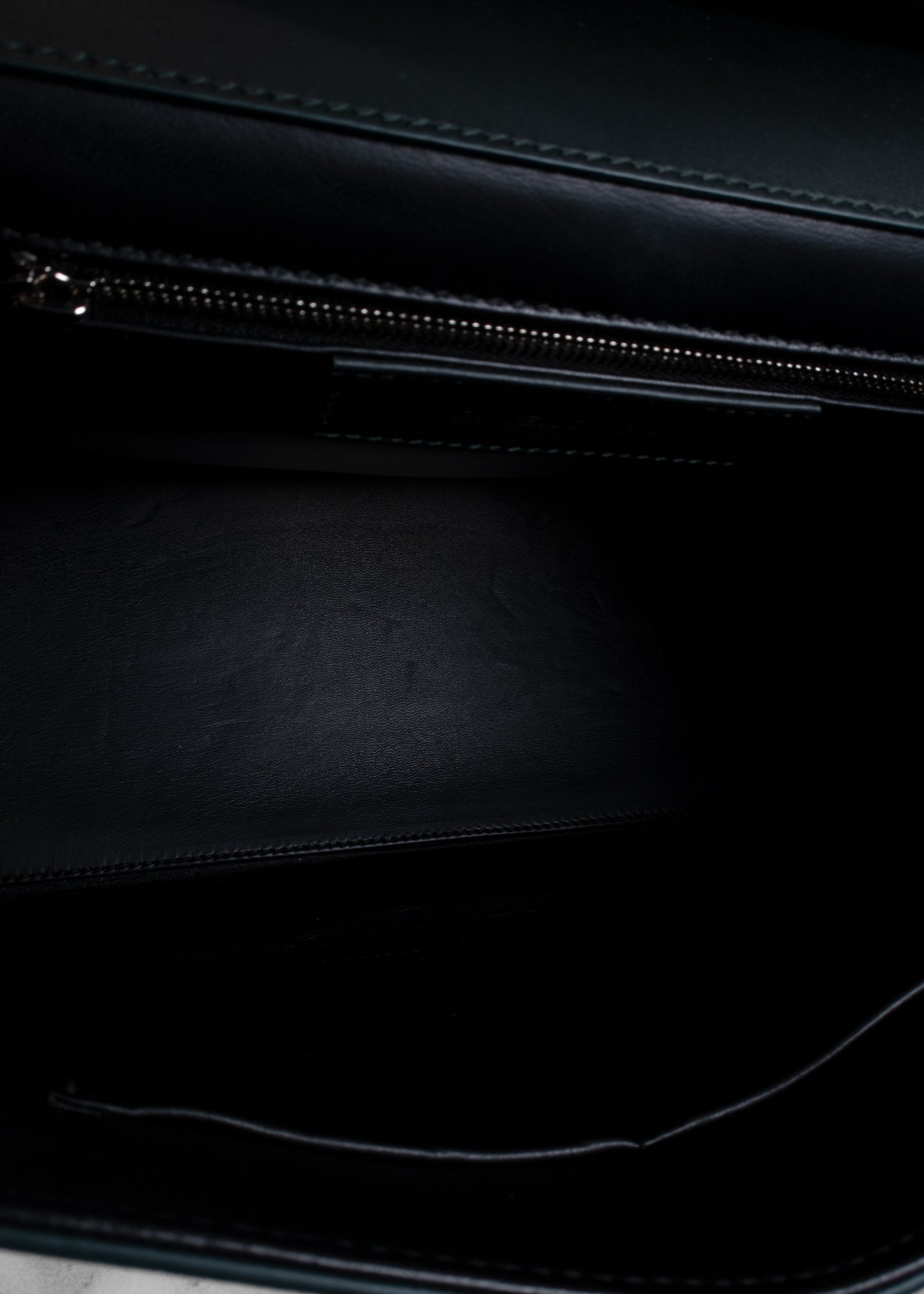 Balenciaga Ostrich-Trimmed Le Dix Zip Cartable Bag